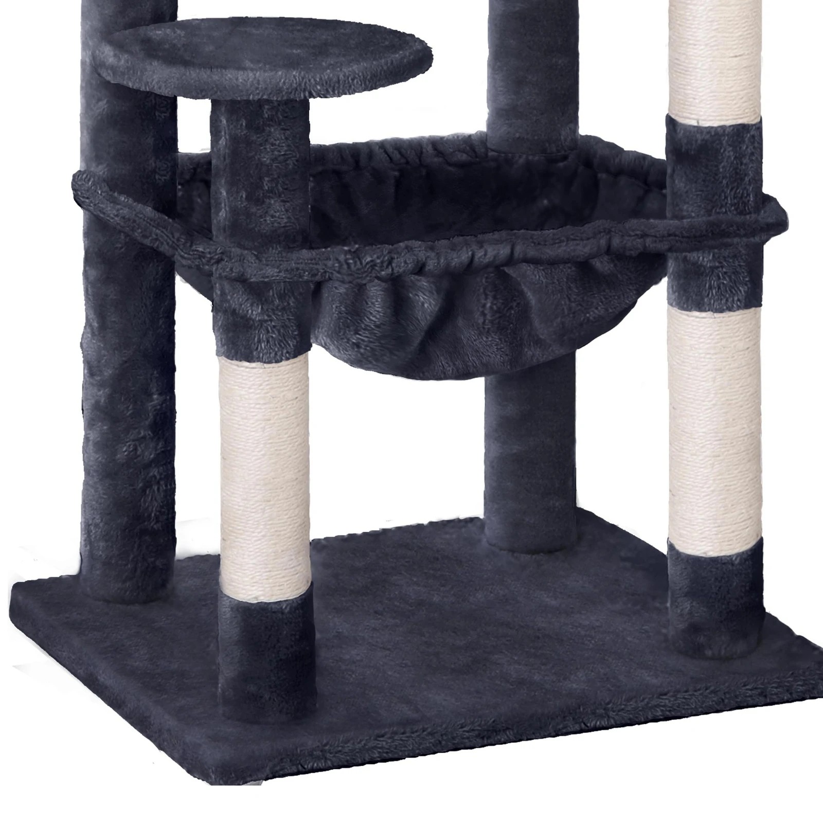 7 Beastie Cat Tree Scratching Post Scratcher Tower Condo House Furniture Wood 143 - Grey, 7 of 7