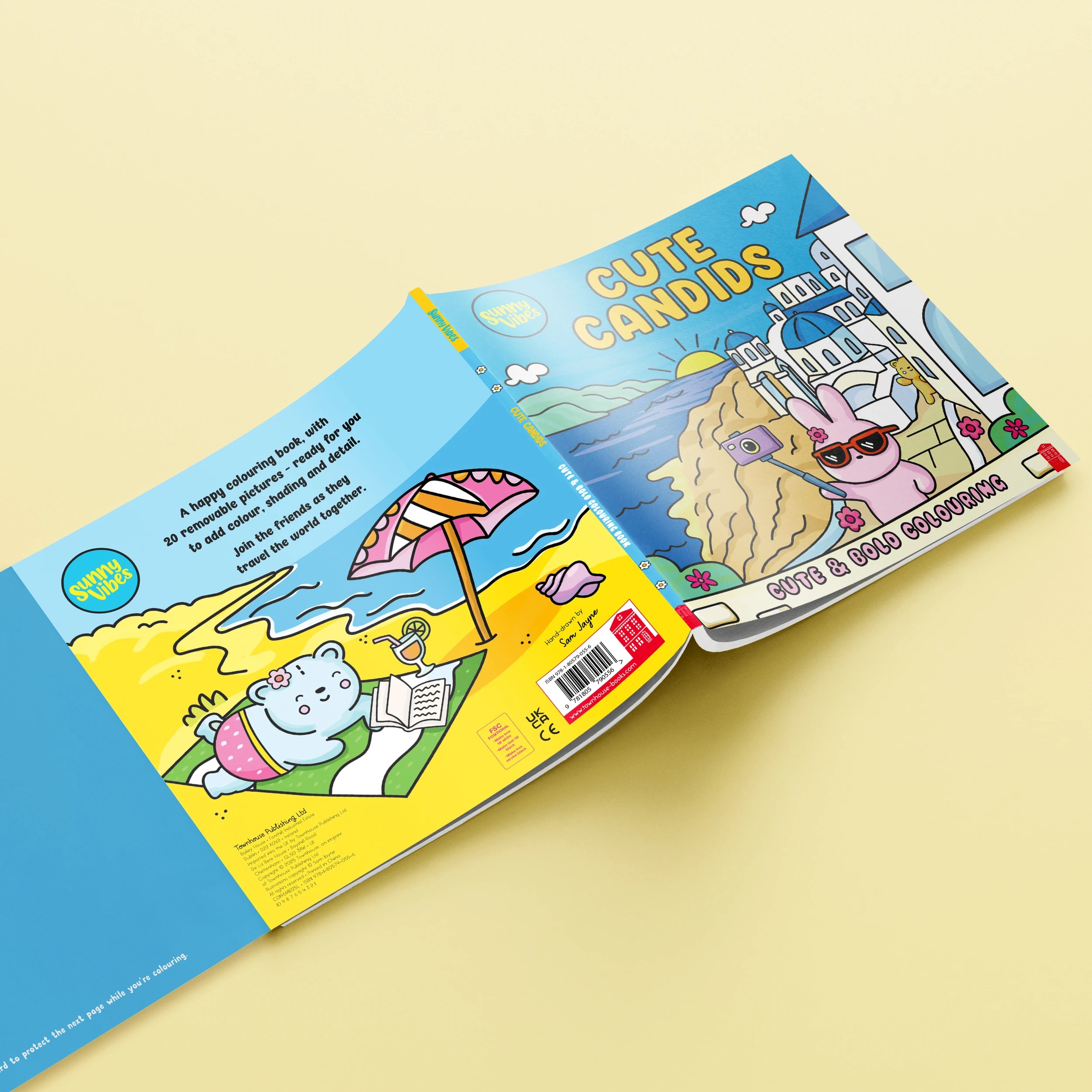 5 Sunny Vibes Cute Candids: Cute & Bold Colouring by Sam Jayne - Book, 5 of 5