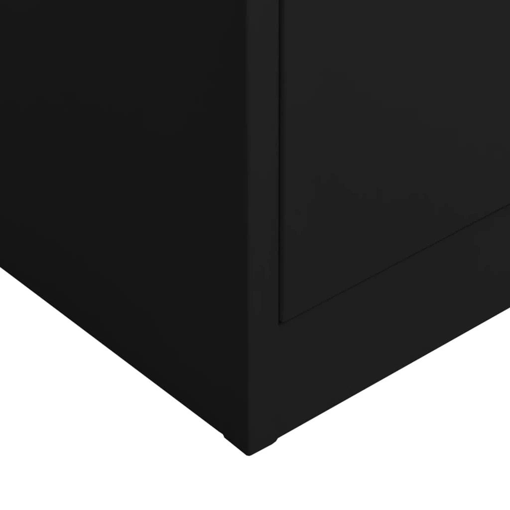 4 vidaXL Locker Cabinet Steel - Black, 4 of 6