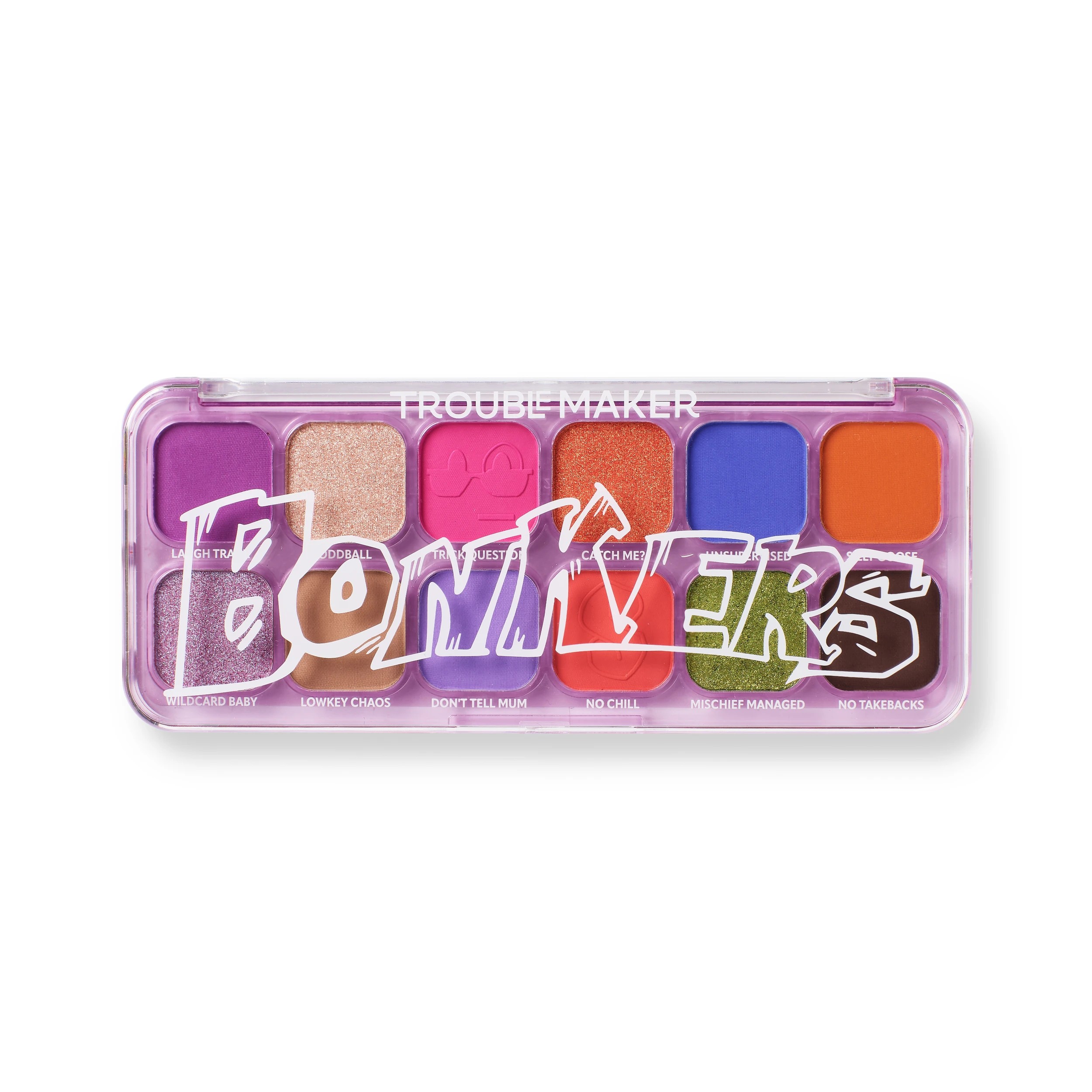 1 Trouble Maker 12 Shades Trouble Shadow Palette - Bonkers, 1 of 2