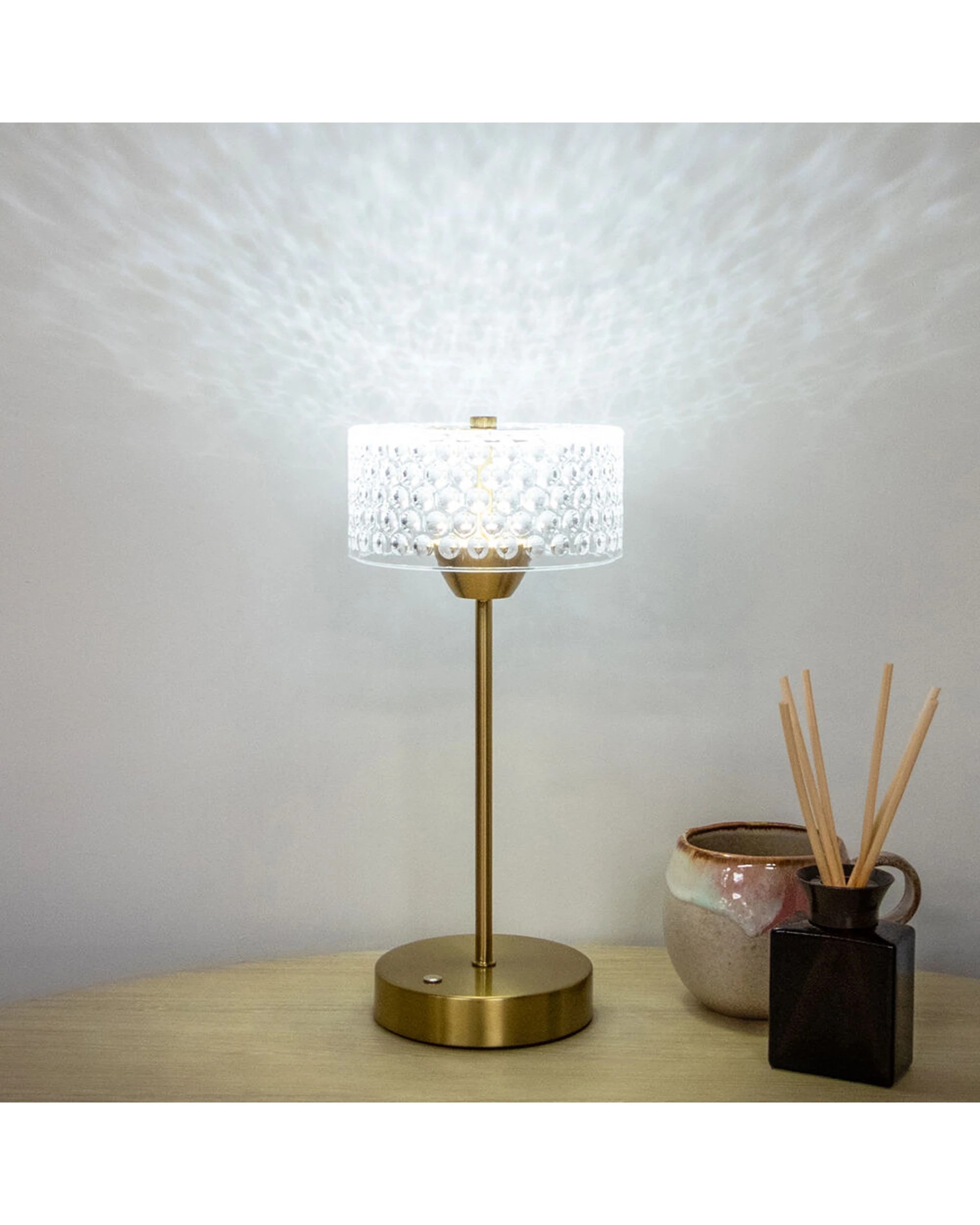 7 Boyle Rechargeable LED Table Lamp Acrylic Drum Shade Adjustable Lighting - Bronze, 7 of 7