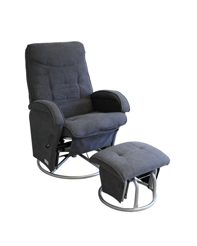 Babyhood Diva Feeding Glider Chair & Ottoman - Char