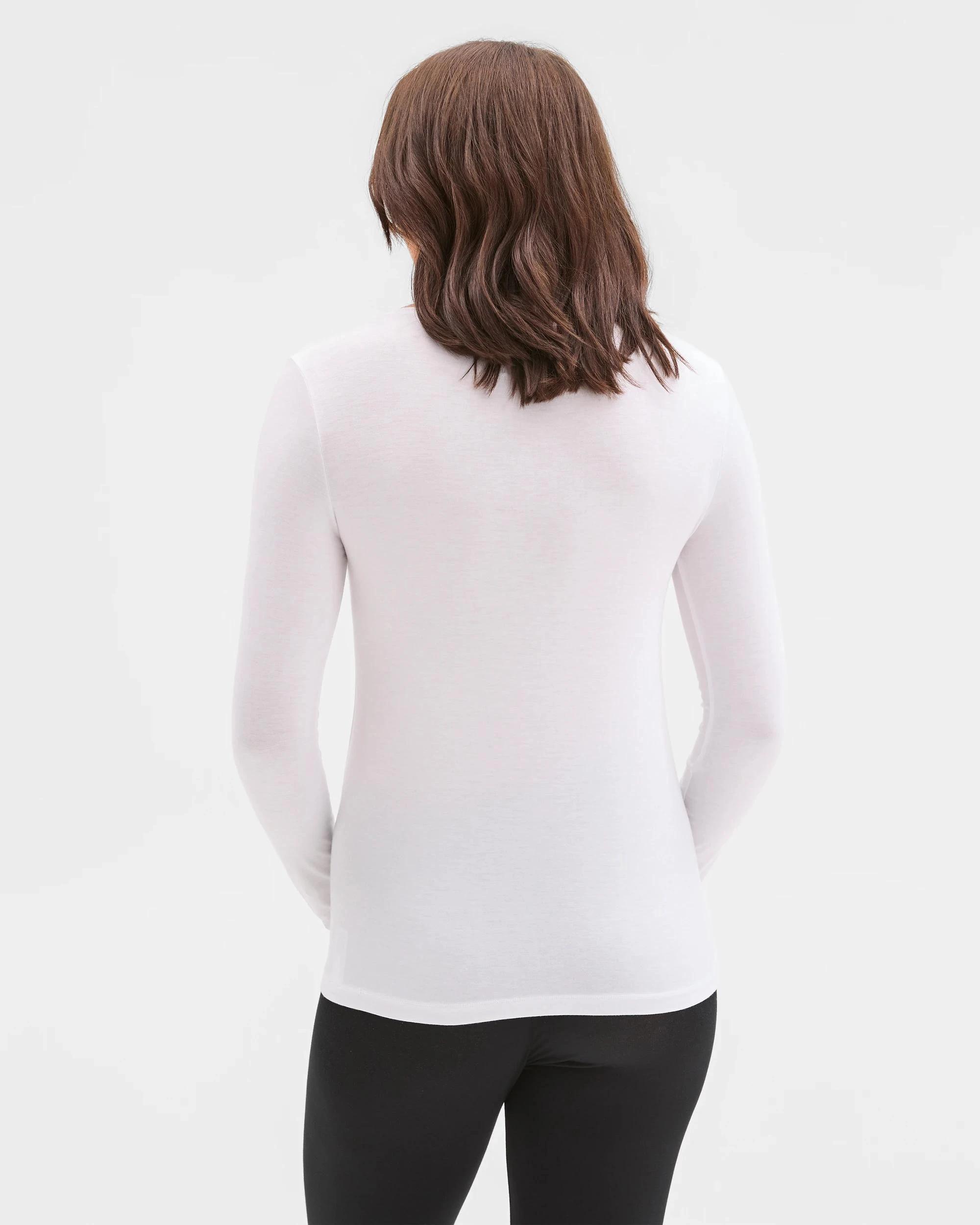 5 Target Woman Bamboo Base Layer Long Sleeve Thermal Top WHITE, 5 of 5