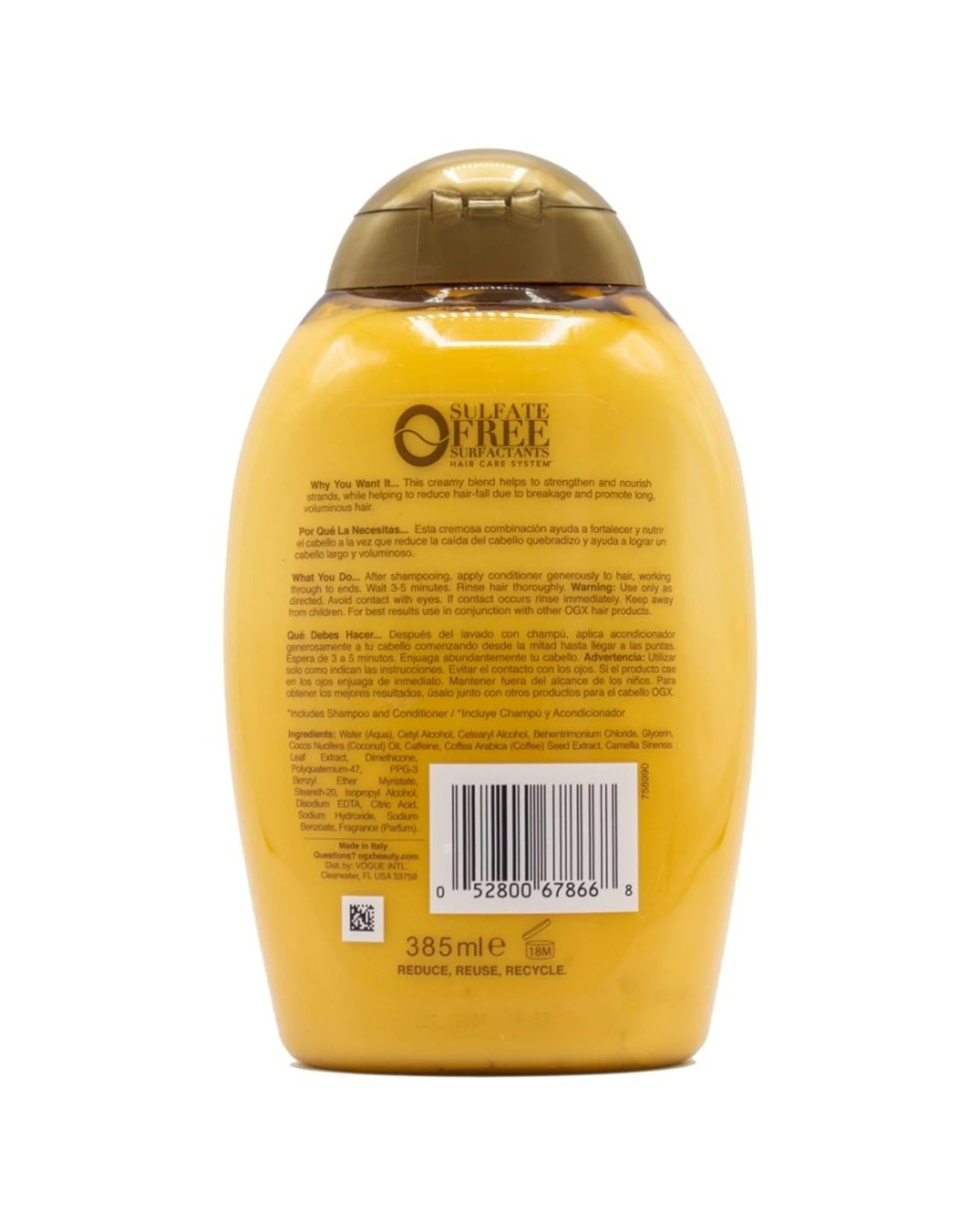 3 OGX 6PK Anti Hair Fall Tea Coconut Caffeine Conditioner 385ml Nourish - Multi, 3 of 3