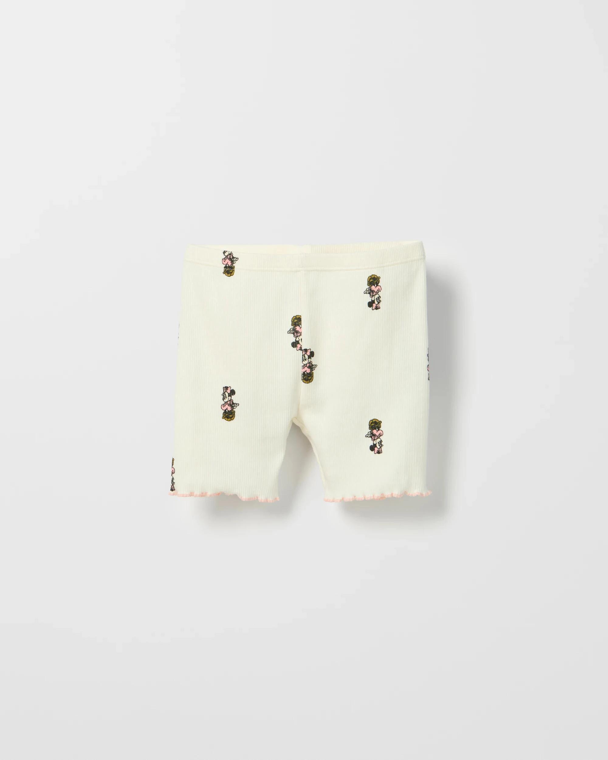 4 Baby Disney Organic Cotton Rib Bodysuit and Shorts 2 Piece Set MINNIE MOUSE, 4 of 5