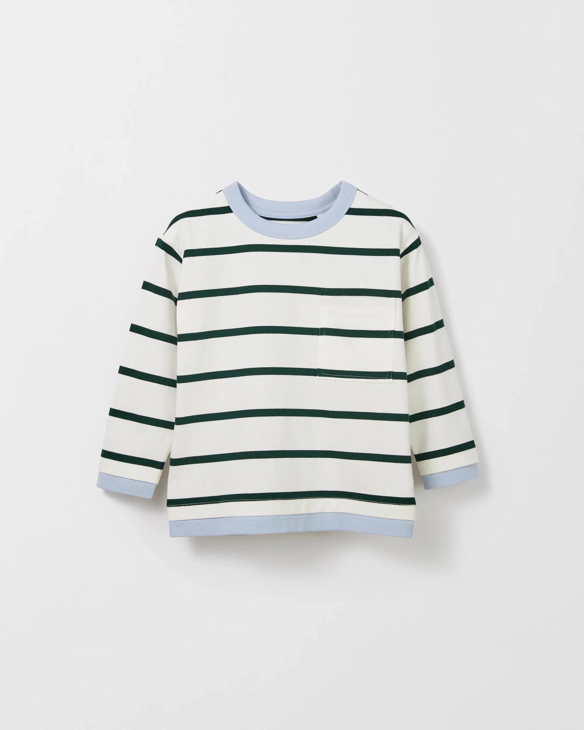 1 Target Kids Australian Cotton Stripe Long Sleeve Pocket T-Shirt , 1 of 2