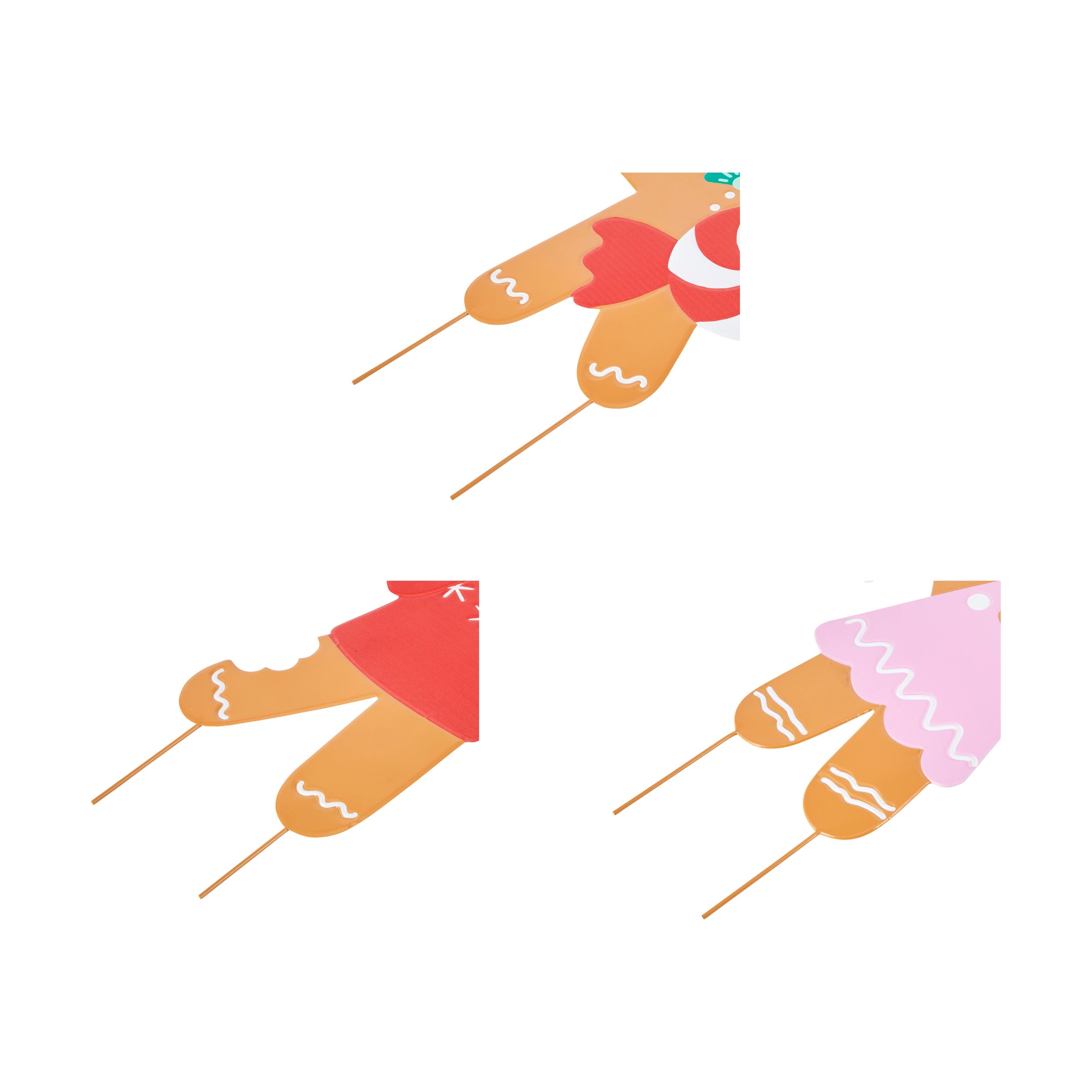 3 Small Christmas Gingerbread Stake - Assorted, 3 of 7