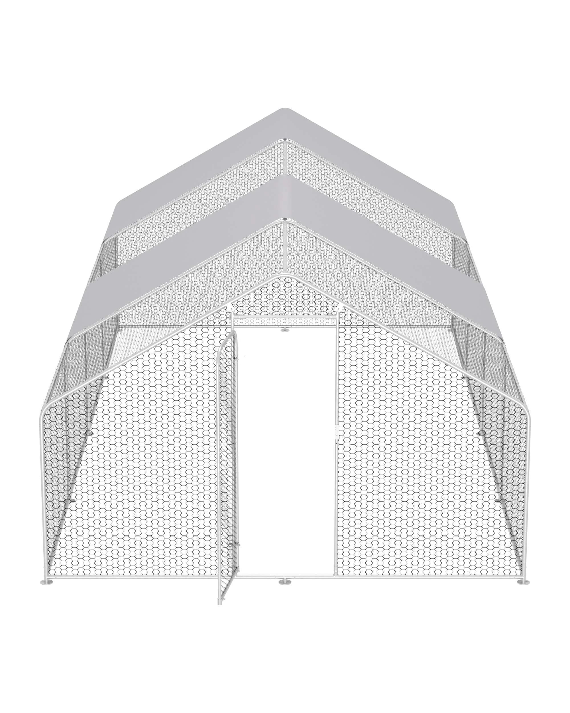 6 Advwin Large Chicken Coop Walk In Run Cage Rabbit Hutch 300x600x196cm, 6 of 8