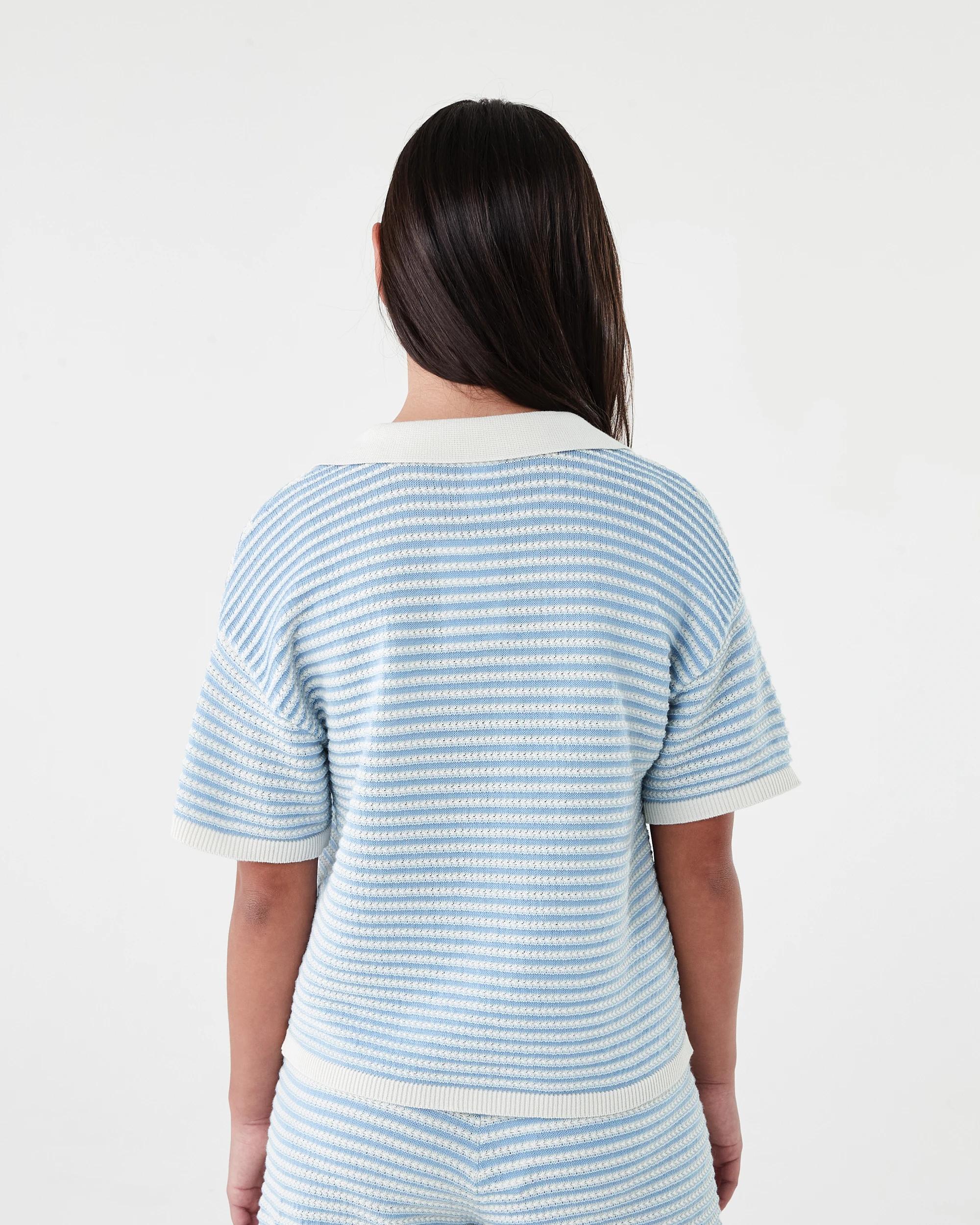 2 Crochet Polo T-shirt Mlt Stripe, 2 of 8