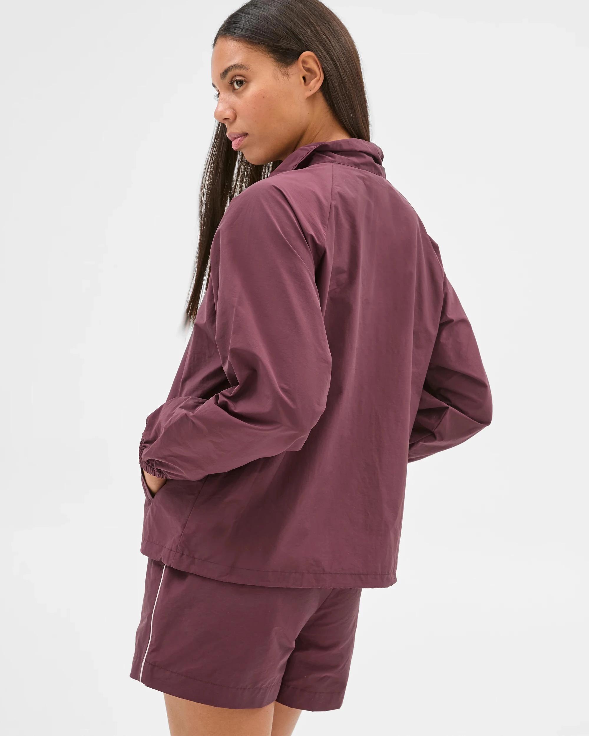 4 Target Active Australian Cotton Blend Woven Polo Anorak WINE, 4 of 7