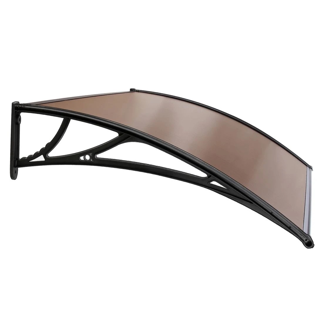 4 Instahut Window Door Awning Canopy 1mx2m  Sheet  Plastic Frame - Brown, 4 of 8
