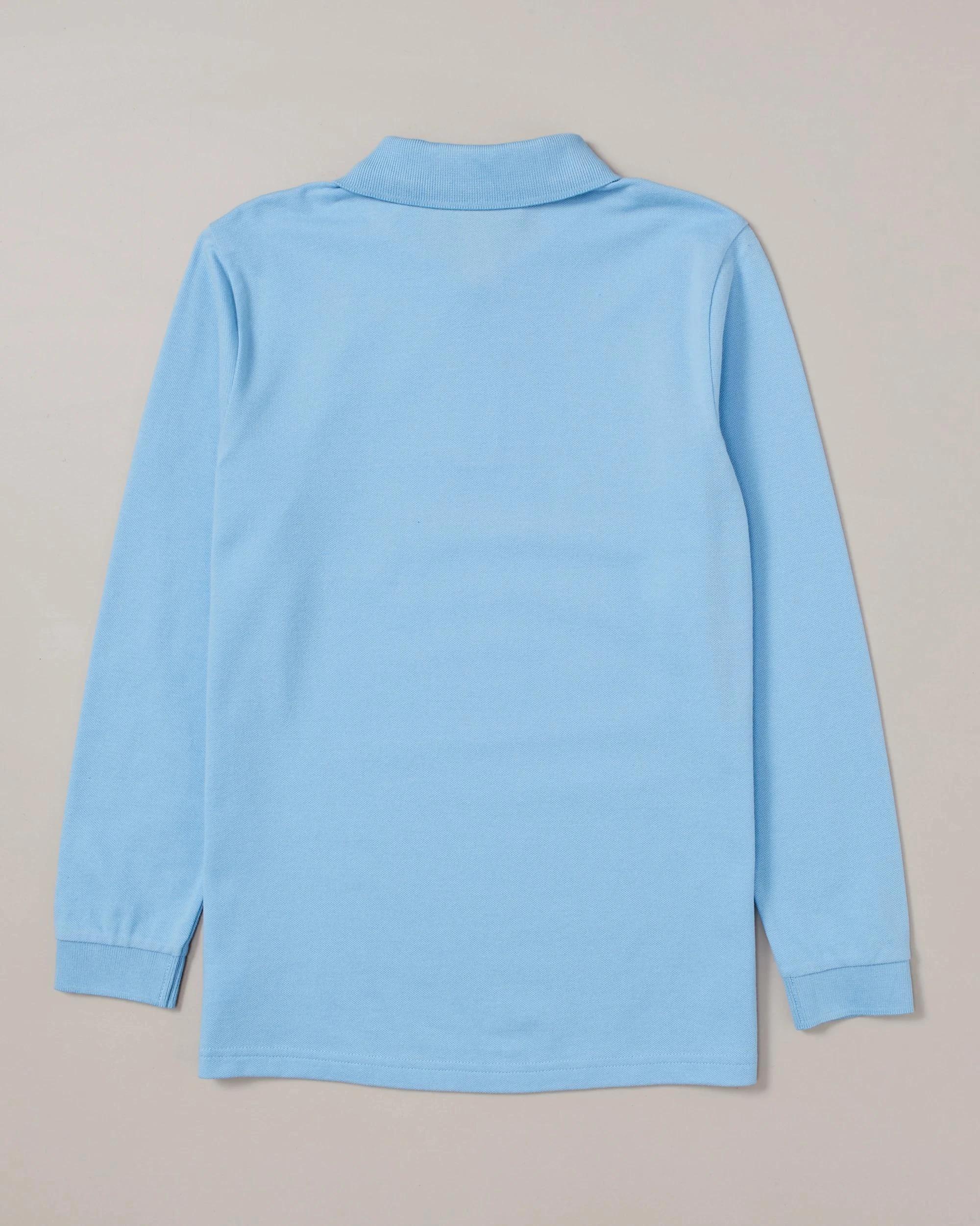 5 Target Long Sleeve Polo Top SKY BLUE, 5 of 8
