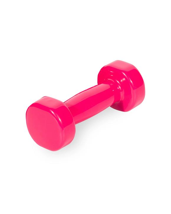 BodyWorx Vinyl Dipped Weighted Dumbbell 1kg Home Gym Workout Set Strength Training - Pink