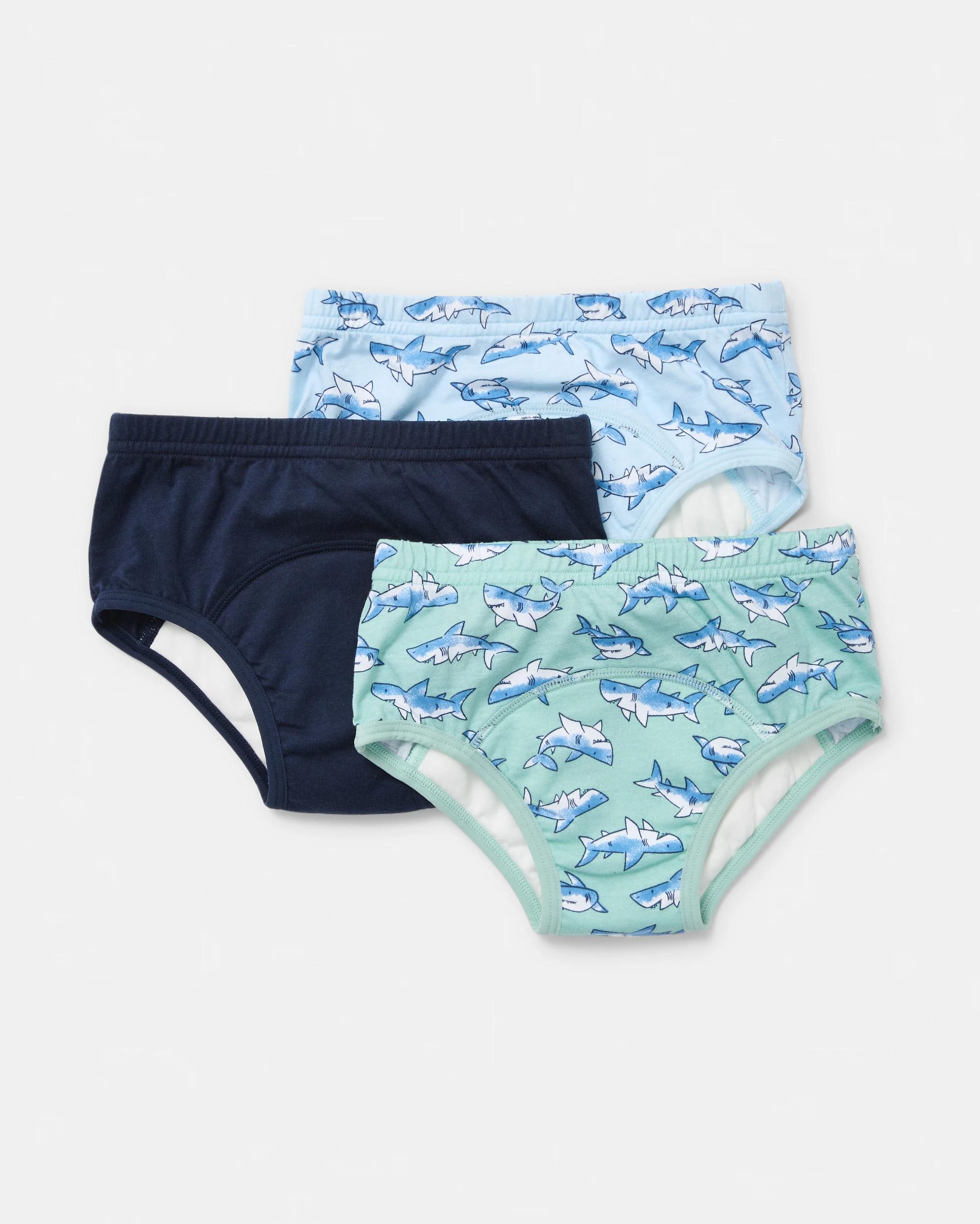 1 3 Pack Training Undies Blu Shark, 1 of 4