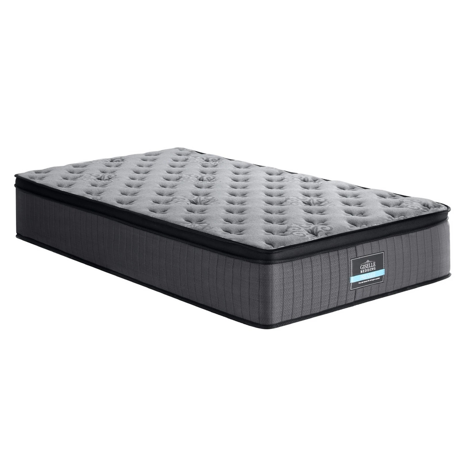 3 Bed Mattress Giselle 34cm King Single - King Single Bed - Grey, 3 of 7