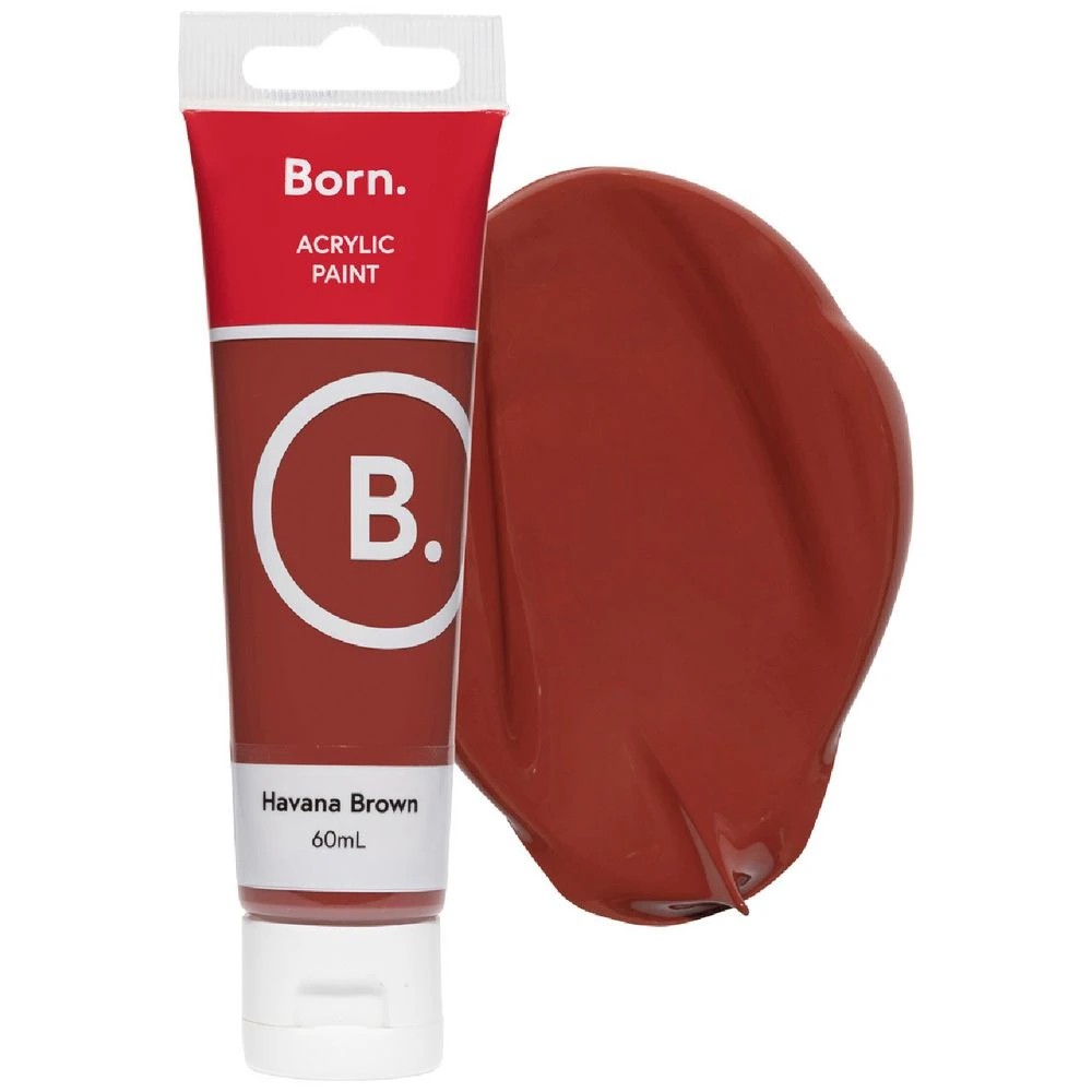 1 Born Acrylic Paint 60mL Havana Brown, 1 of 3
