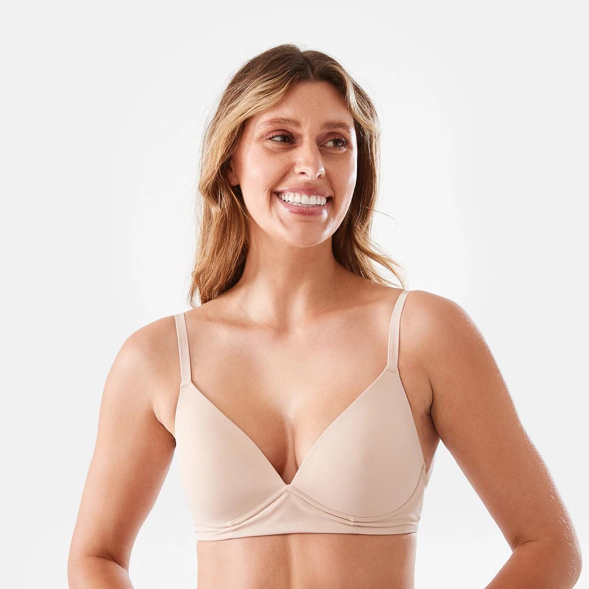 3 3 Pack Wirefree Smooth T-shirt Bra SOFT SAND BEIGE, WHITE, BLACK, 3 of 10
