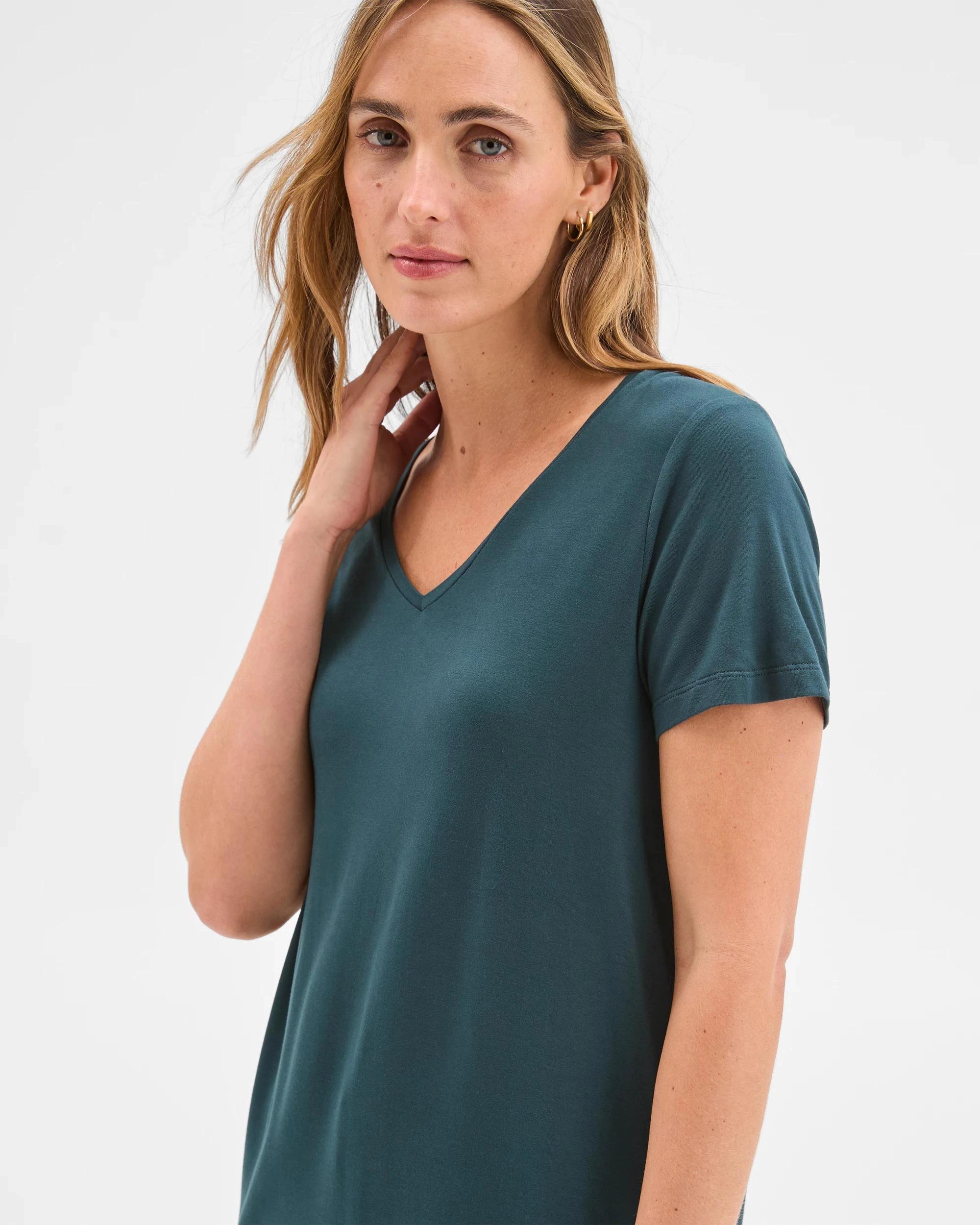 3 Target Woman Short Sleeve V-Neck T-Shirt MAGICAL FOREST, 3 of 5