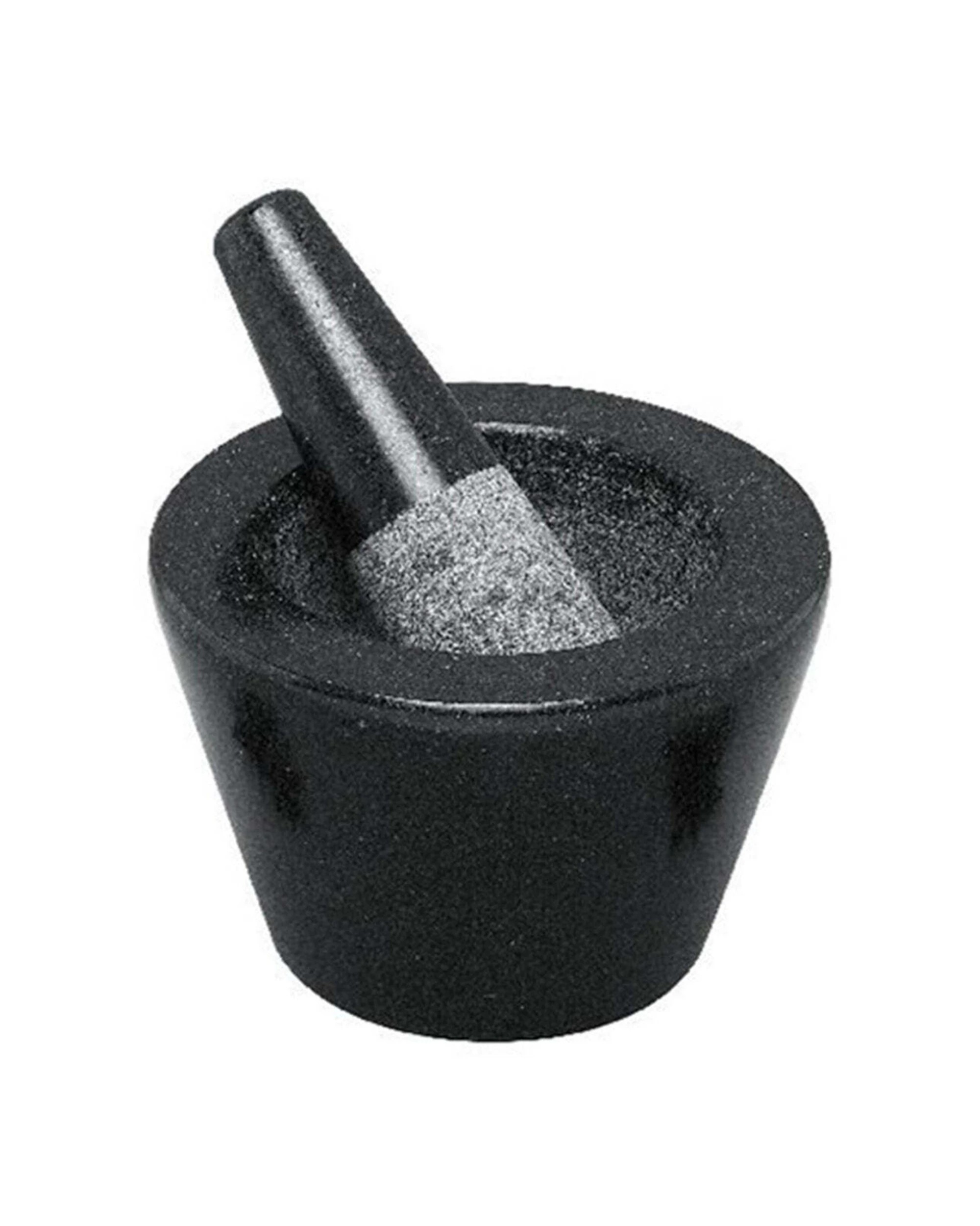 1 Avanti 13cm Conical Mortar Pestle Herb Nut Crusher Durable Kitchen Tool - Black, 1 of 1