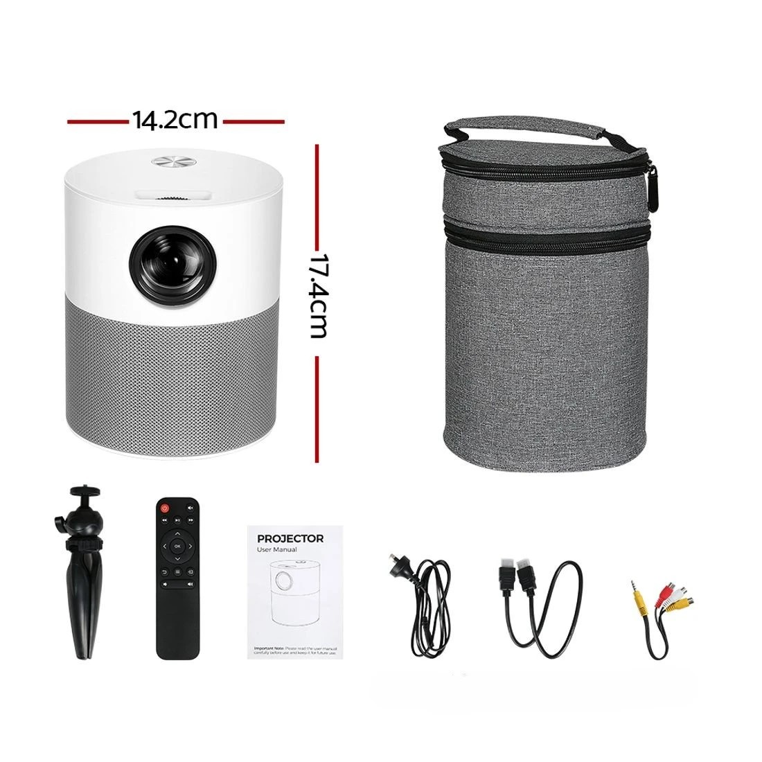 3 Devanti Portable Mini Video Projector 1080P Wifi Home Theater HDMI Carry Bag - Multi, 3 of 7