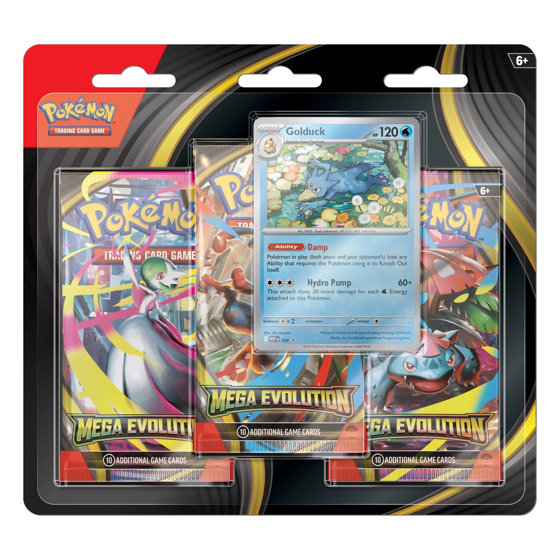 2 Pokemon Trading Card Game: Mega Evolution Three-Booster Blister Pack - Assorted, 2 of 4