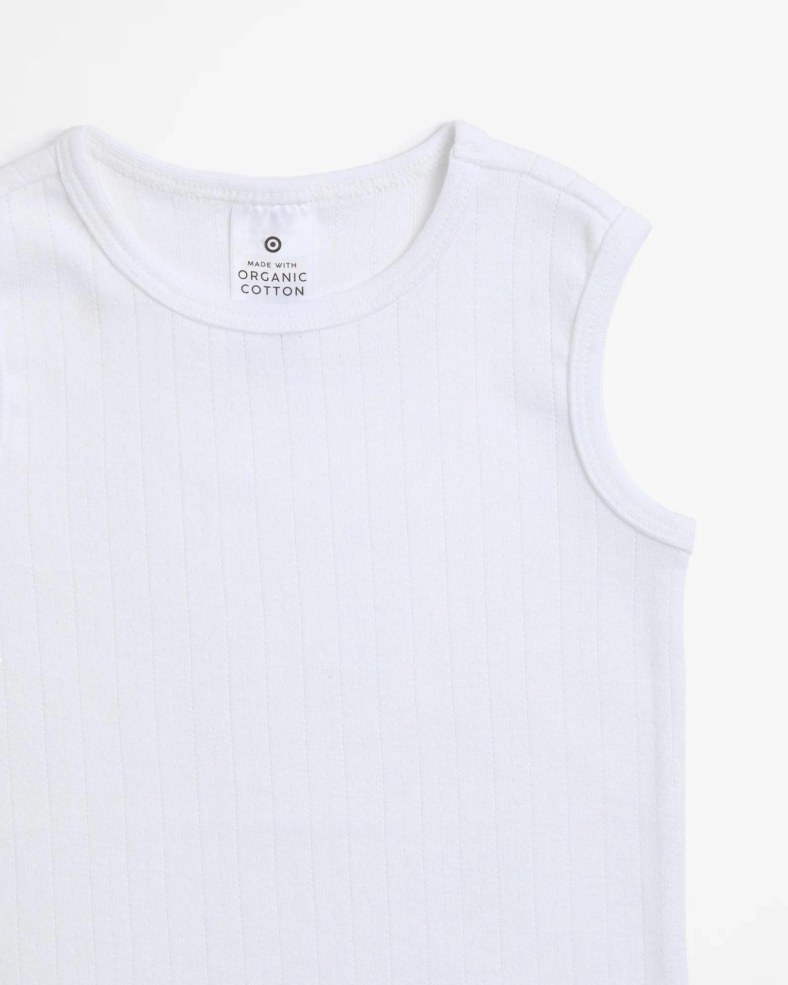 2 Target Baby Organic Cotton Pointelle Bodysuit WHITE, 2 of 3