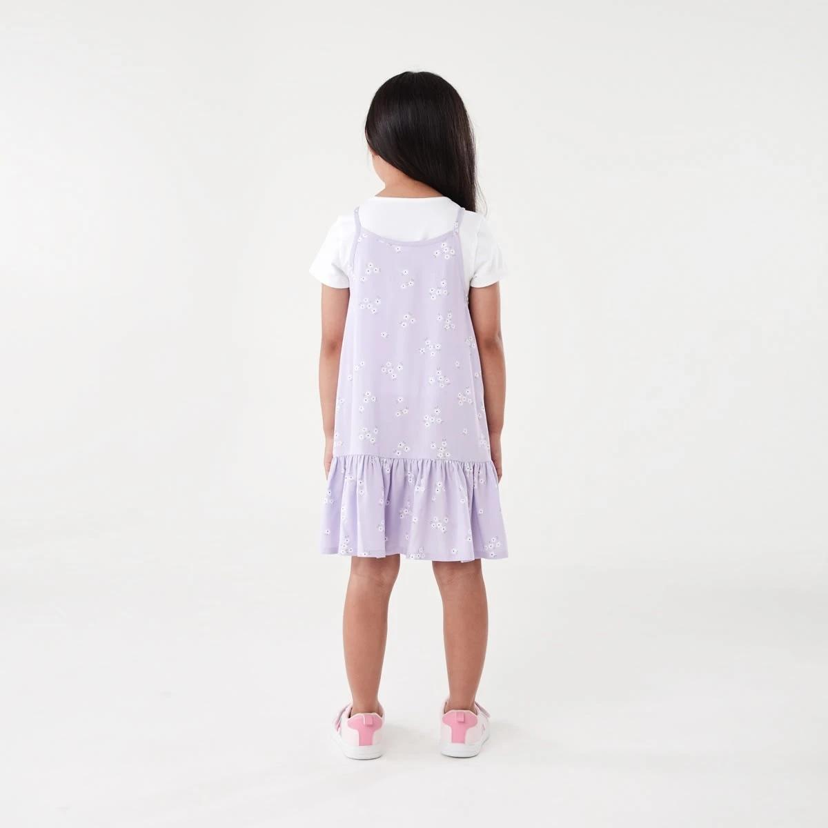 2 2 Piece T-shirt and Dress Set Pur Floral, 2 of 7