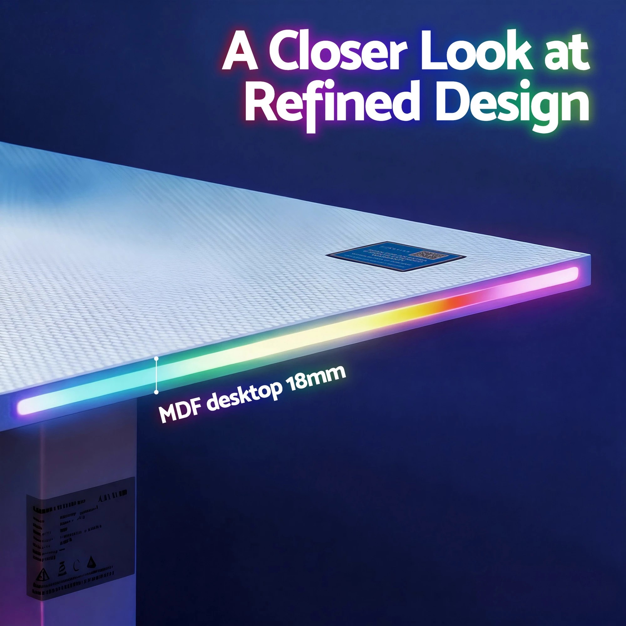 6 Artiss Electric Standing Desk Height Adjustable Gaming Desk Home Office 140cm - White, 6 of 6