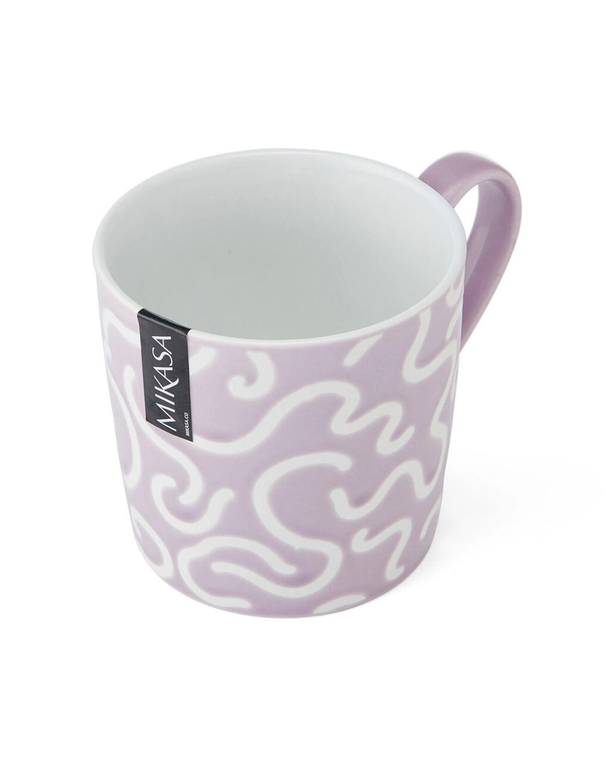 3 Mikasa 8PK Textured Swirl Coffee Mug Cup Stoneware 360ml - Purple, 3 of 8