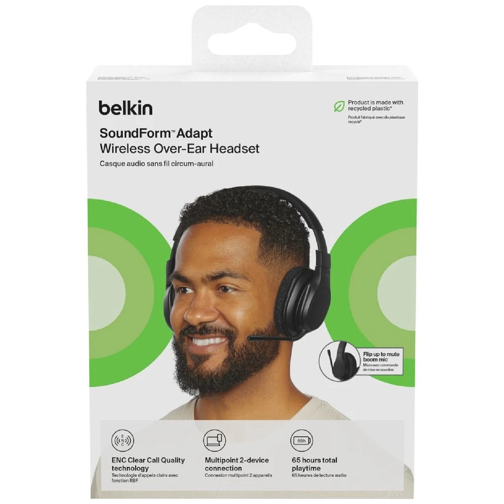 8 Belkin SoundForm Adapt Wireless Headset Black, 8 of 10