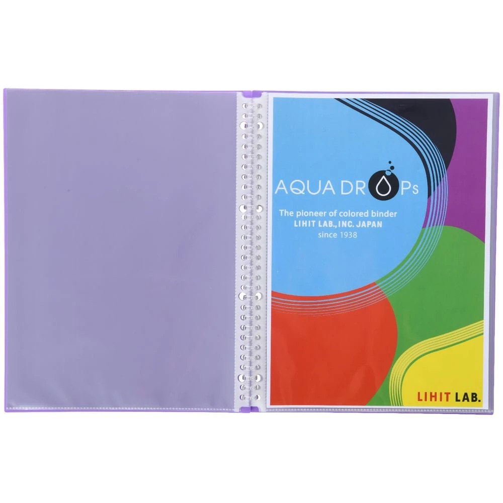 4 Aqua Drops Refillable Display Book A4 10 Pockets Vivid Purple, 4 of 4