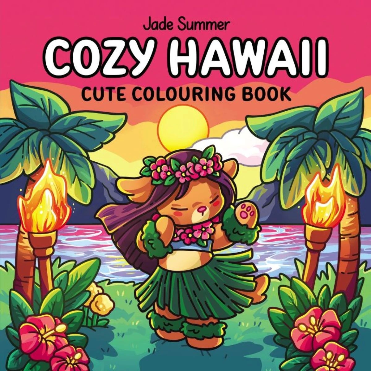 1 Cozy Hawaii Cute Colouring Book by Jade Summer - Book, 1 of 4