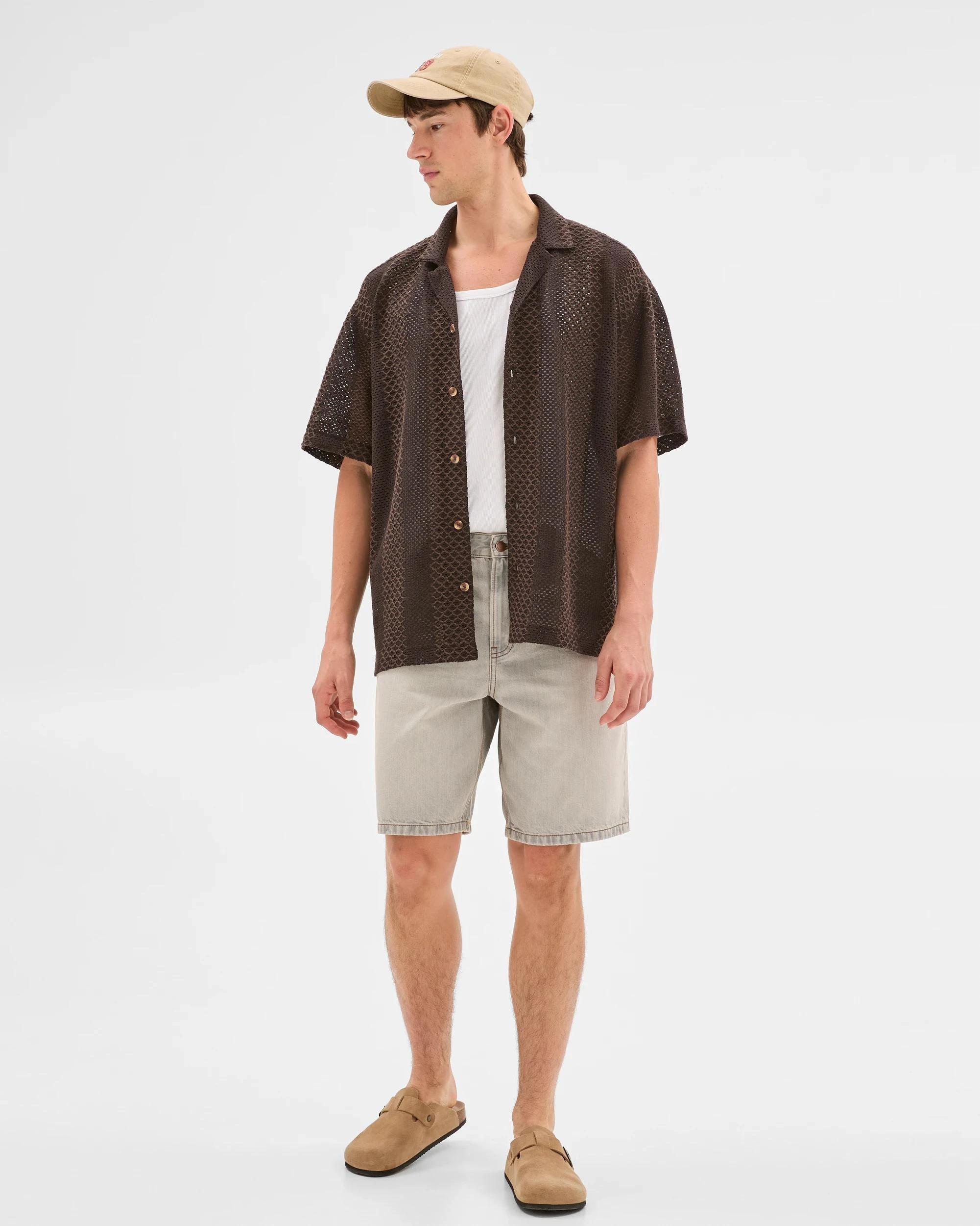 4 Australian Cotton Blend Woven Shirt - Commons CHOCOLATE, 4 of 6