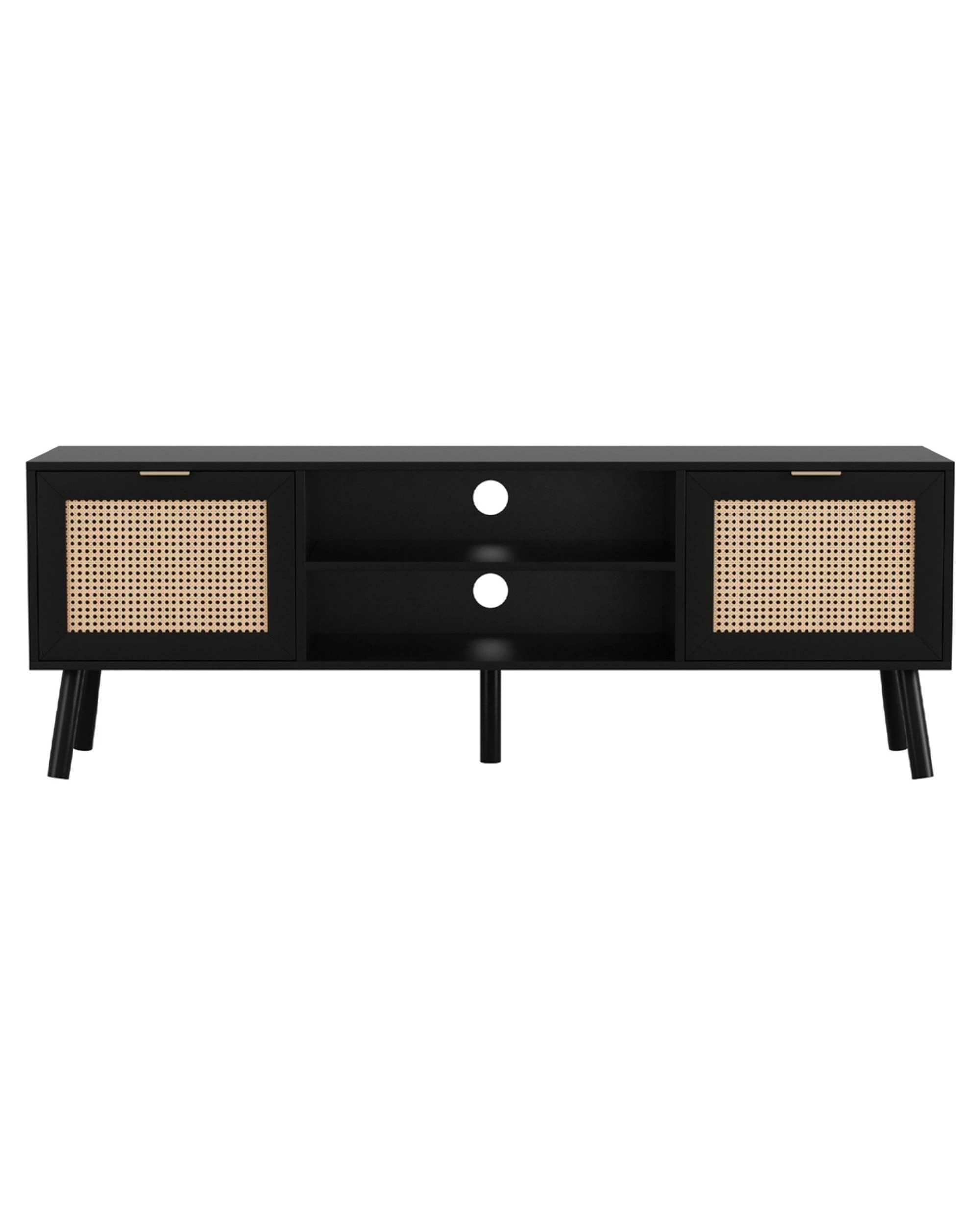 3 Artiss TV Unit 150cm Storage Cabinet - Black, 3 of 10