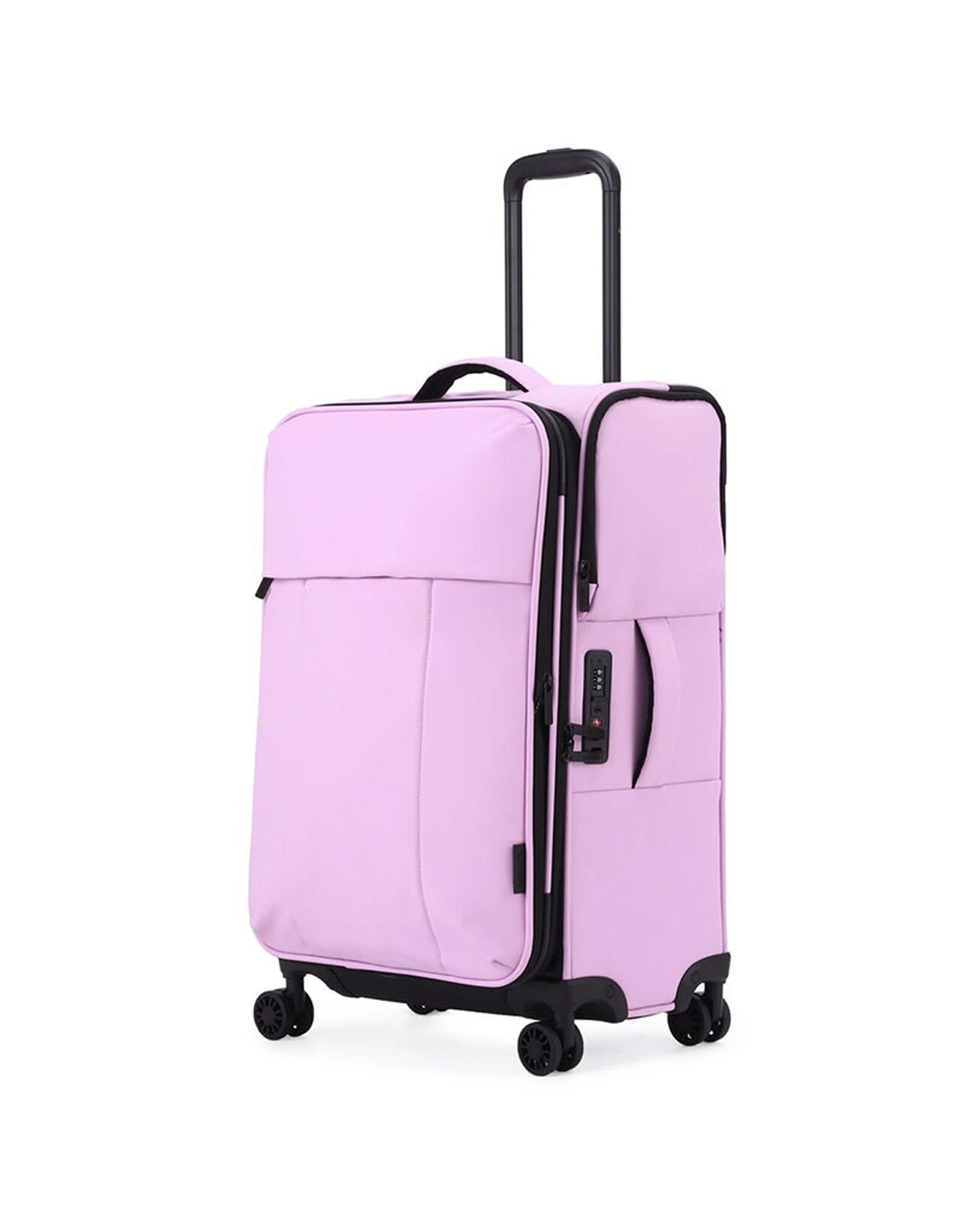 3 Kate Hill Willow Medium Travel Luggage Suitcase Lightweight 60x30cm - Purple, 3 of 8