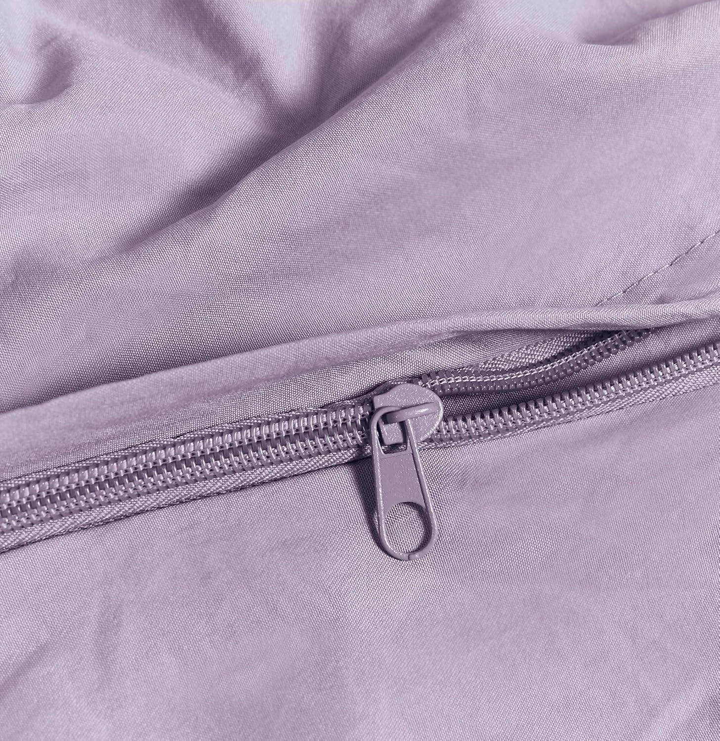 2 CleverPolly 100% Vintage Washed Microfibre Quilt Cover Set - Lilac - Queen Bed, 2 of 5