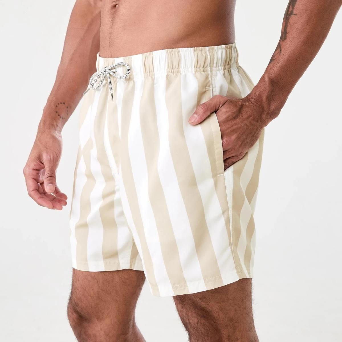 2 Core Print Swim Shorts VACATION STRIPE NEUTRAL BEIGE, 2 of 6