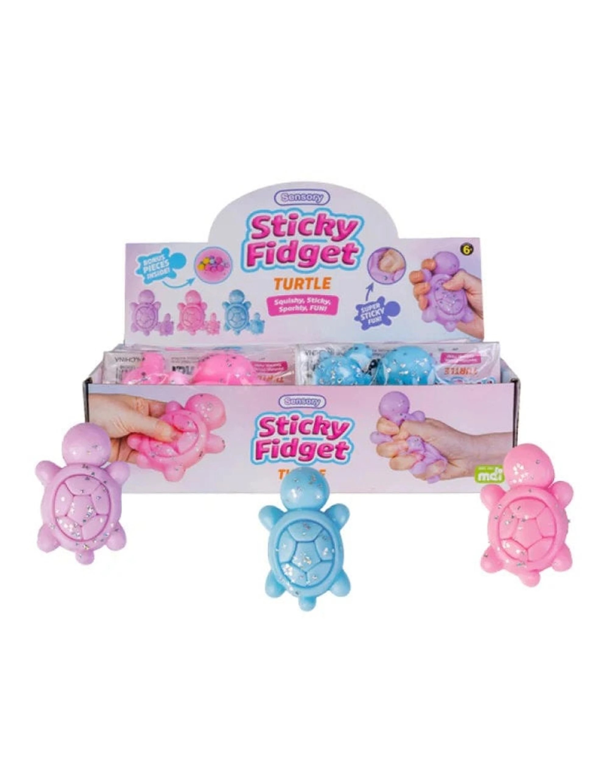 4 MDI Sticky Fidget Turtle Assorted, 4 of 4