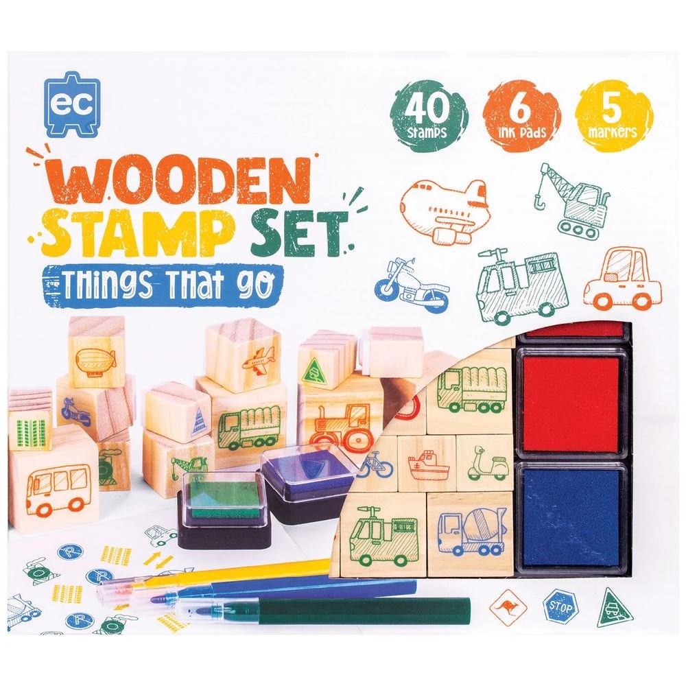 1 Wooden Stamp Set  51 Piece Things That Go!, 1 of 5