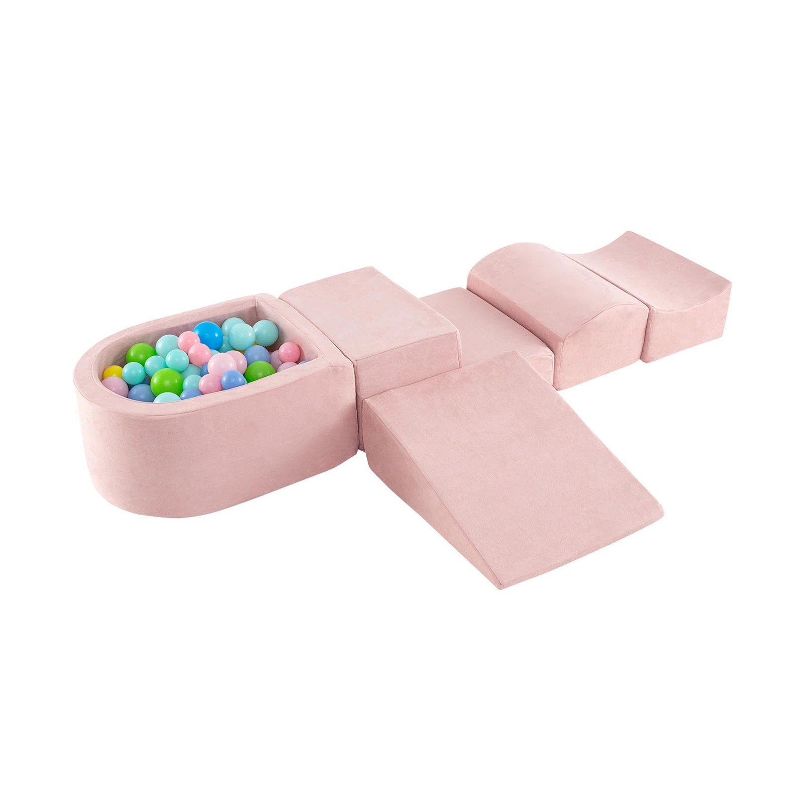 1 Costway 5PCS Climbing Foam Block Set w/Ball Pit, 1 of 2