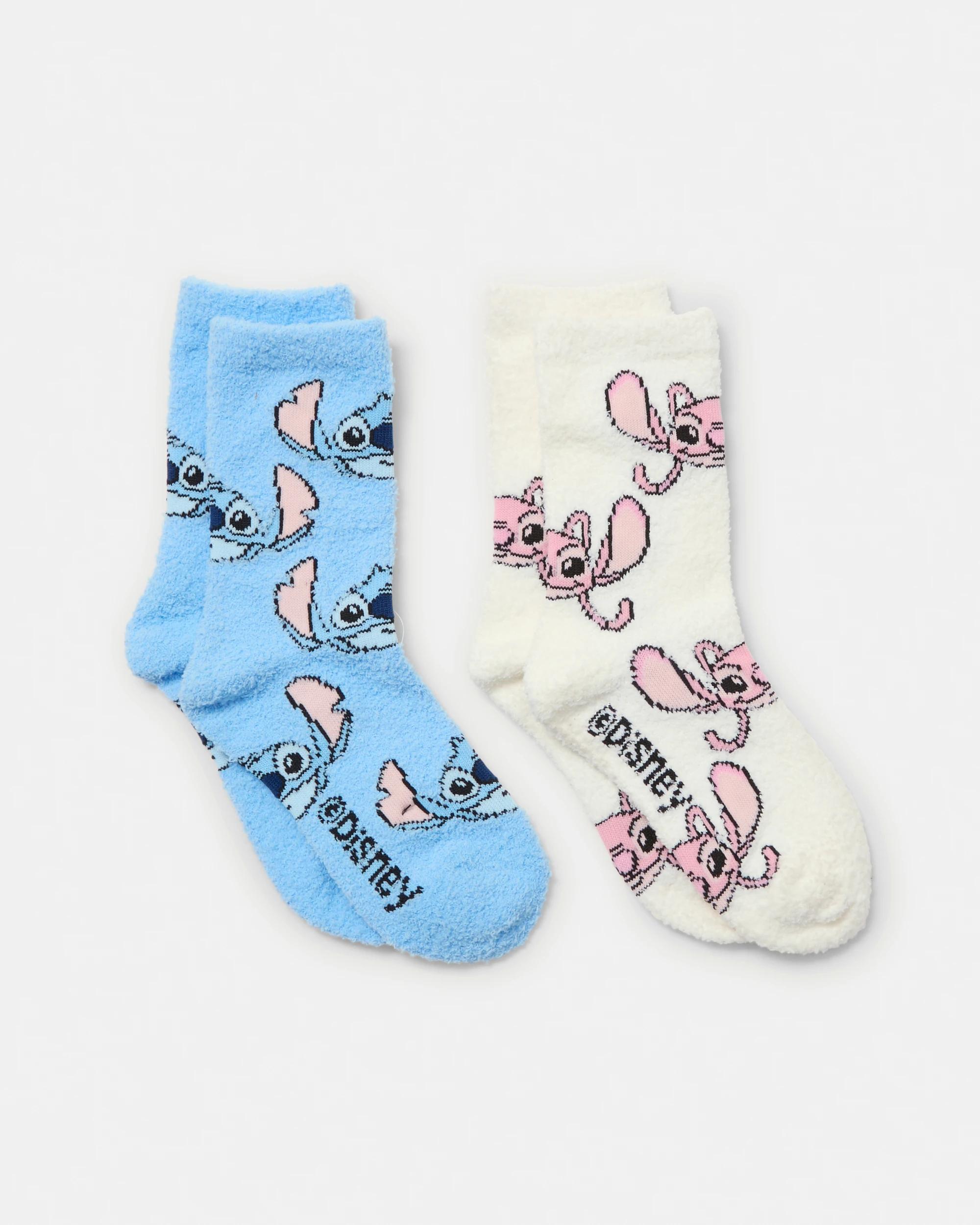 1 2 Pack Disney Lilo & Stitch License Bed Socks Stitch, 1 of 3