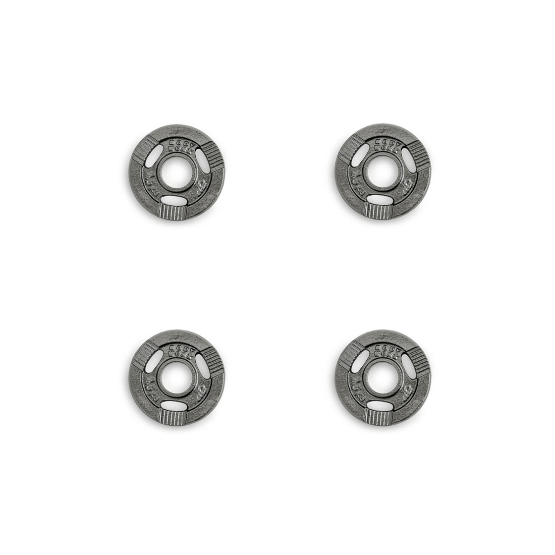 1 Bodyworx Ezy Grip Standard Disc Weight Plate 2.5kg 4 Pack Cast Iron 30mm - Black, 1 of 2