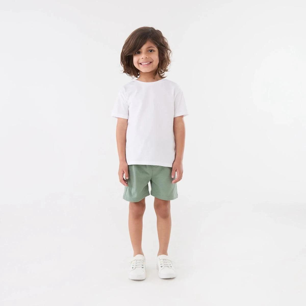 4 Cotton Knit Shorts CHINOIS GREEN, 4 of 5