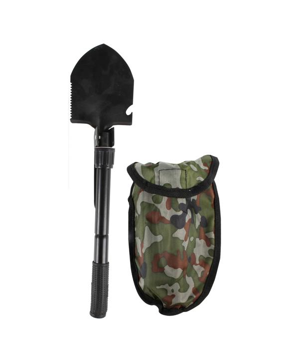 Wildtrak Multipurpose Camp Tool Shovel With Pick And Saw Carbon Steel - Black