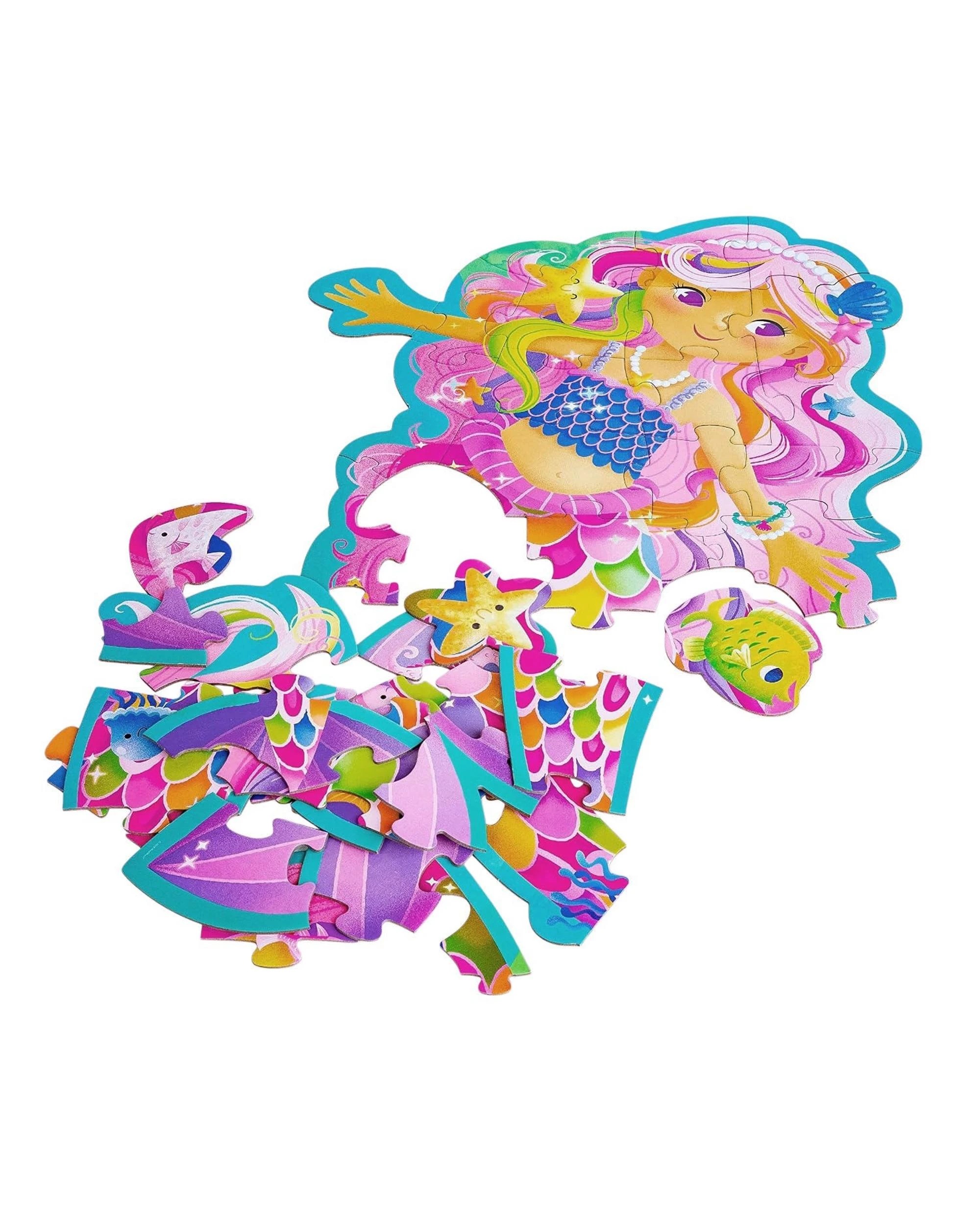2 Peaceable Kingdom Shimmery Magical Mermaid 41 Piece Floor Jigsaw Puzzle, 2 of 3