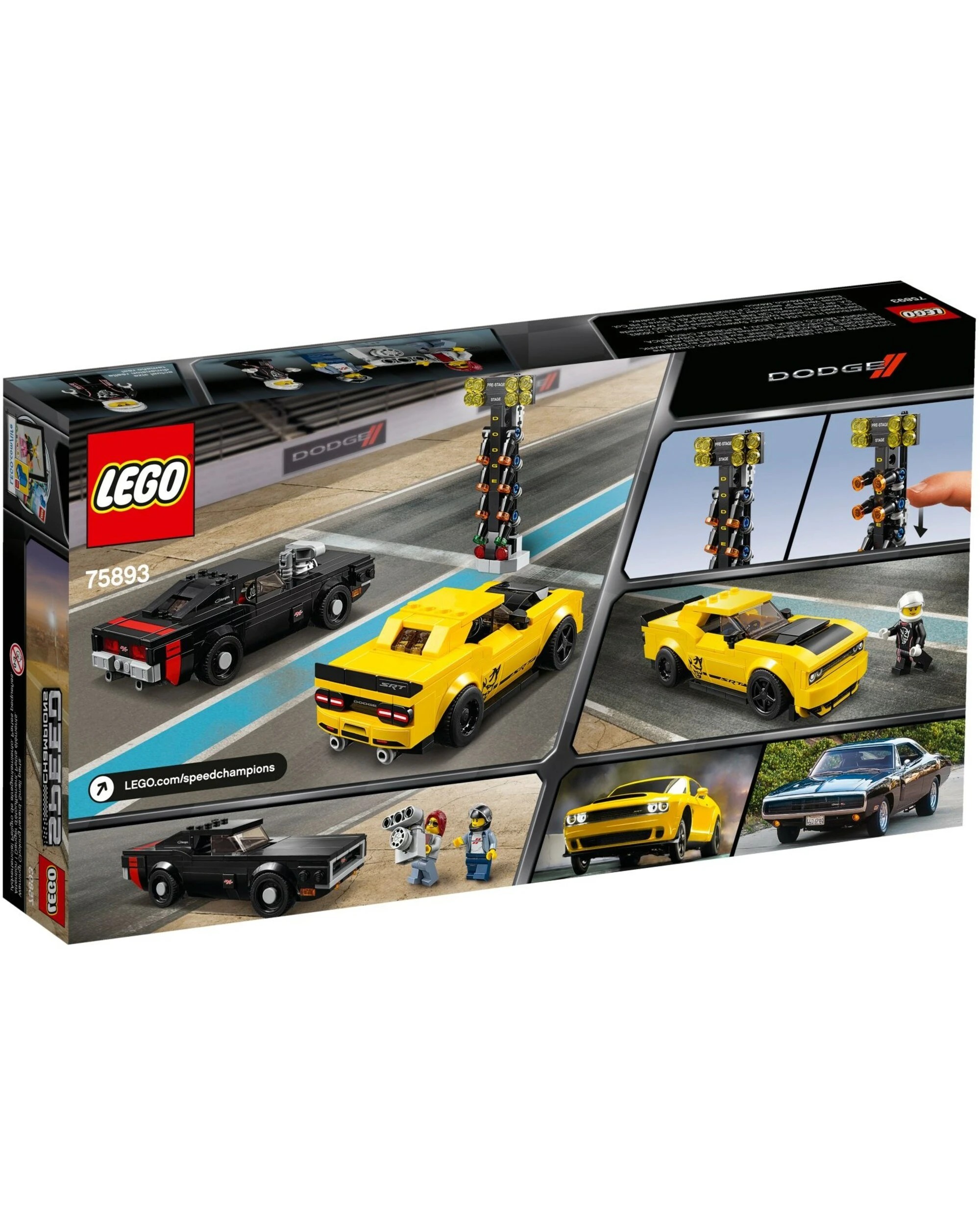 4 LEGO 75893 Speed Champions 2018 Dodge Challenger SRT Demon 1970 Dodge Charger, 4 of 4