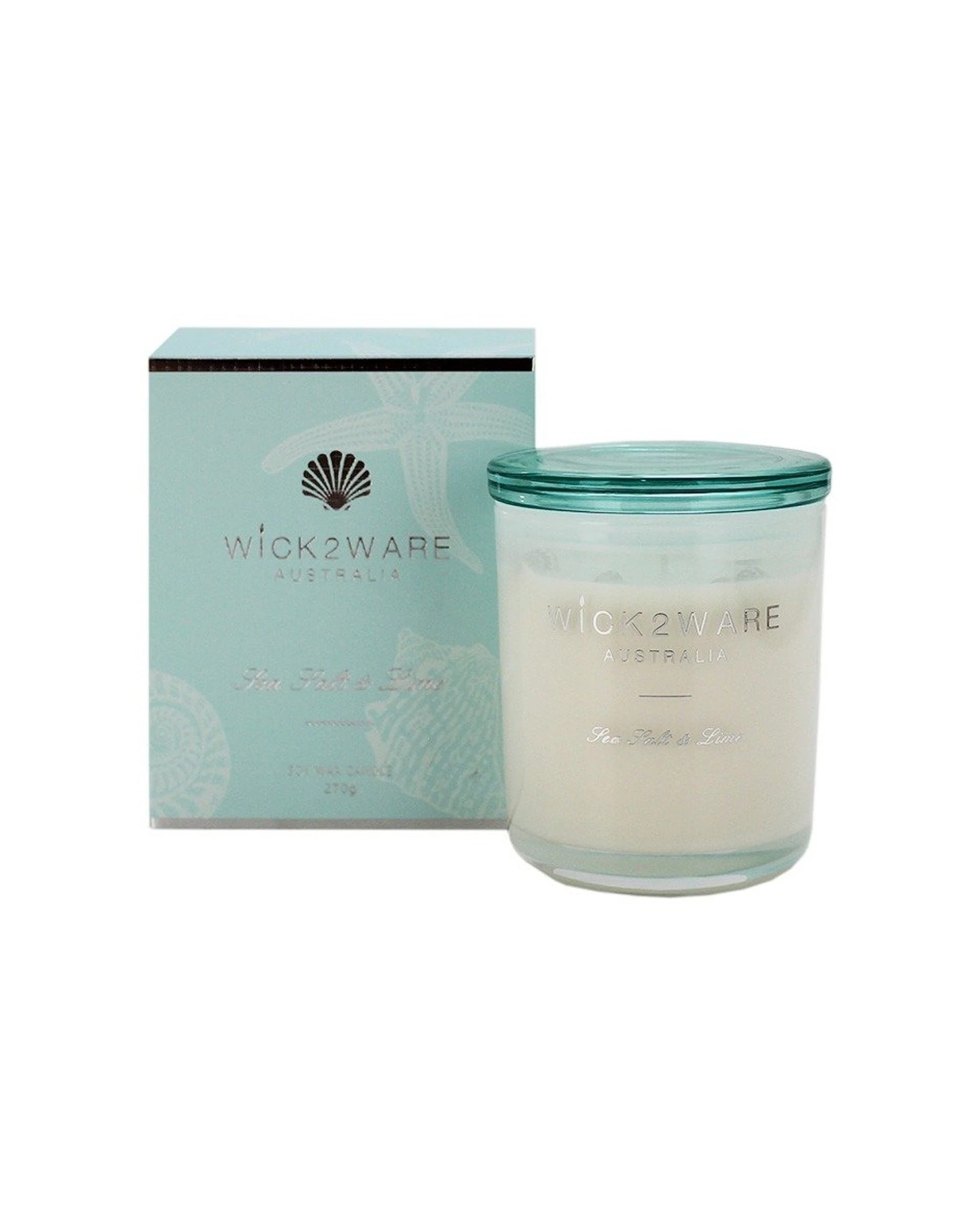 1 Wick2Ware Soy Scented Candle Jar Home Fragrance Sea Salt and Lime 270g - Multi, 1 of 1