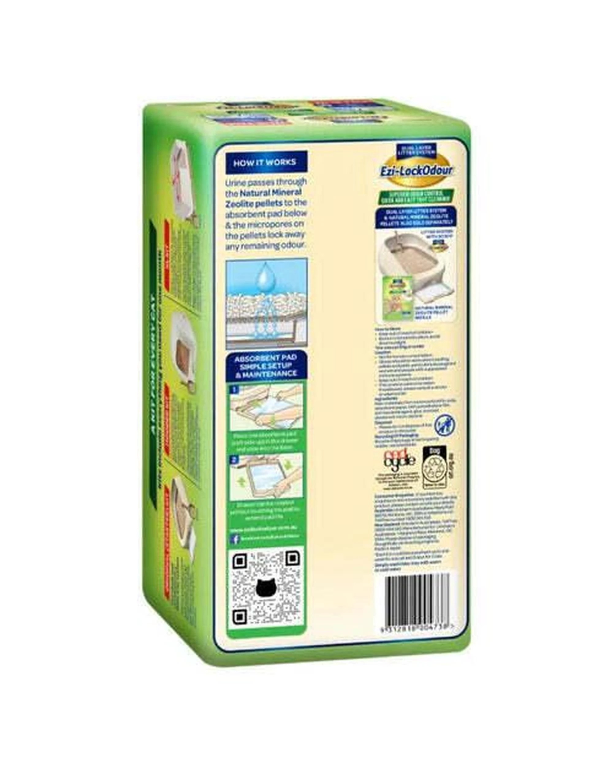 2 Ezi-LockOdour Cat Litter System Absorbant Pet Cat Pads 10 Pack, 2 of 2