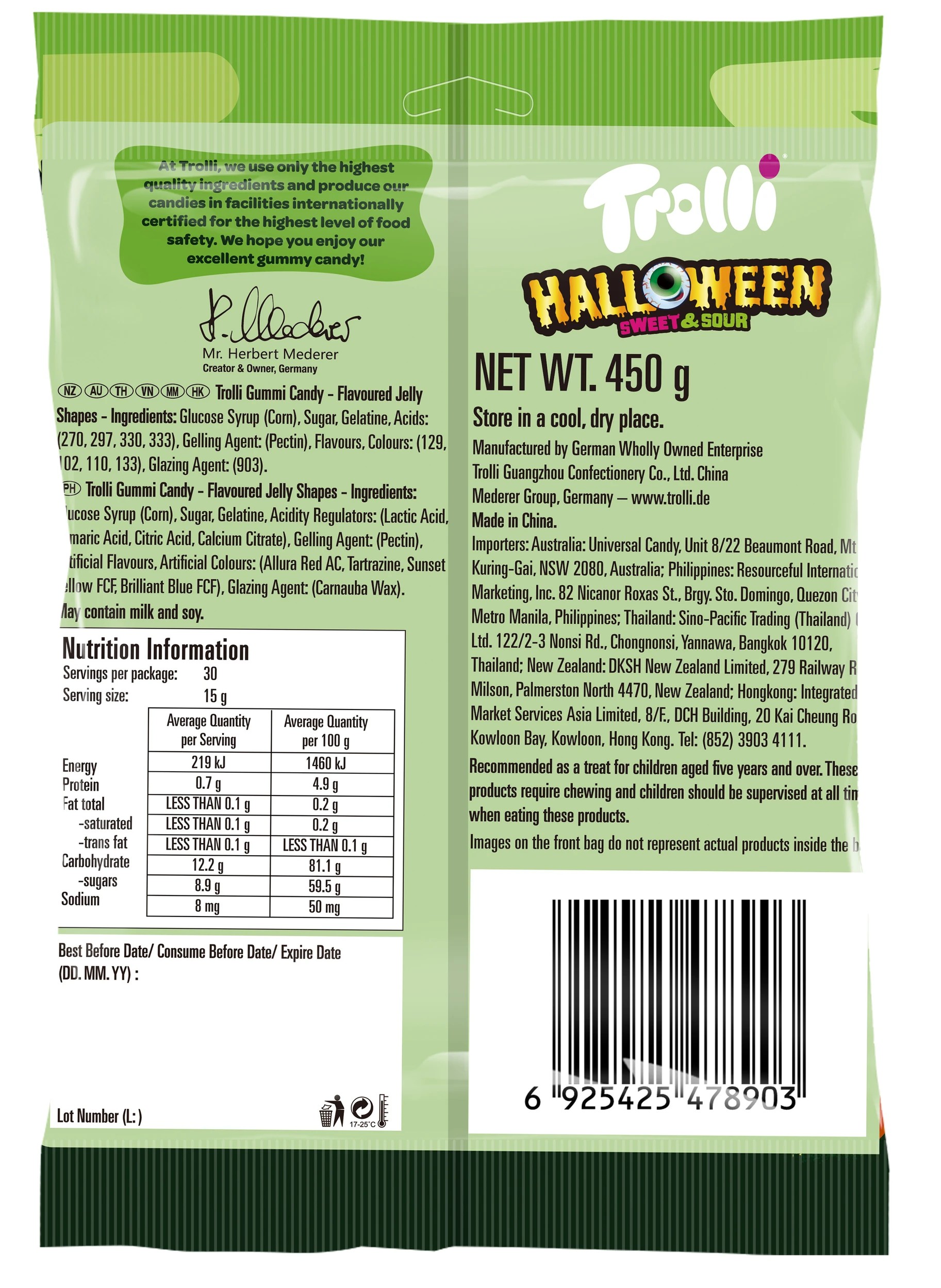 2 Trolli Halloween Sweet & Sour 450g, 2 of 2
