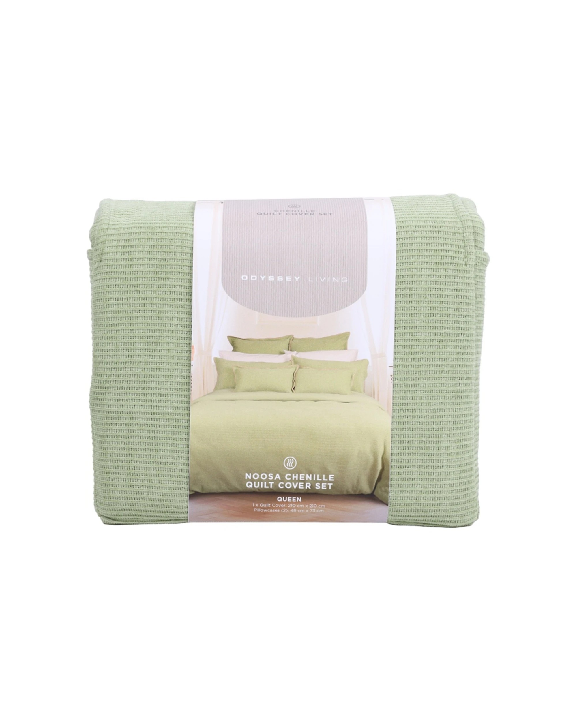 1 Odyssey Living 3pc Odyssey Living Noosa Chenille Quilt Cover Pillows Set - Double Bed - Multi, 1 of 3
